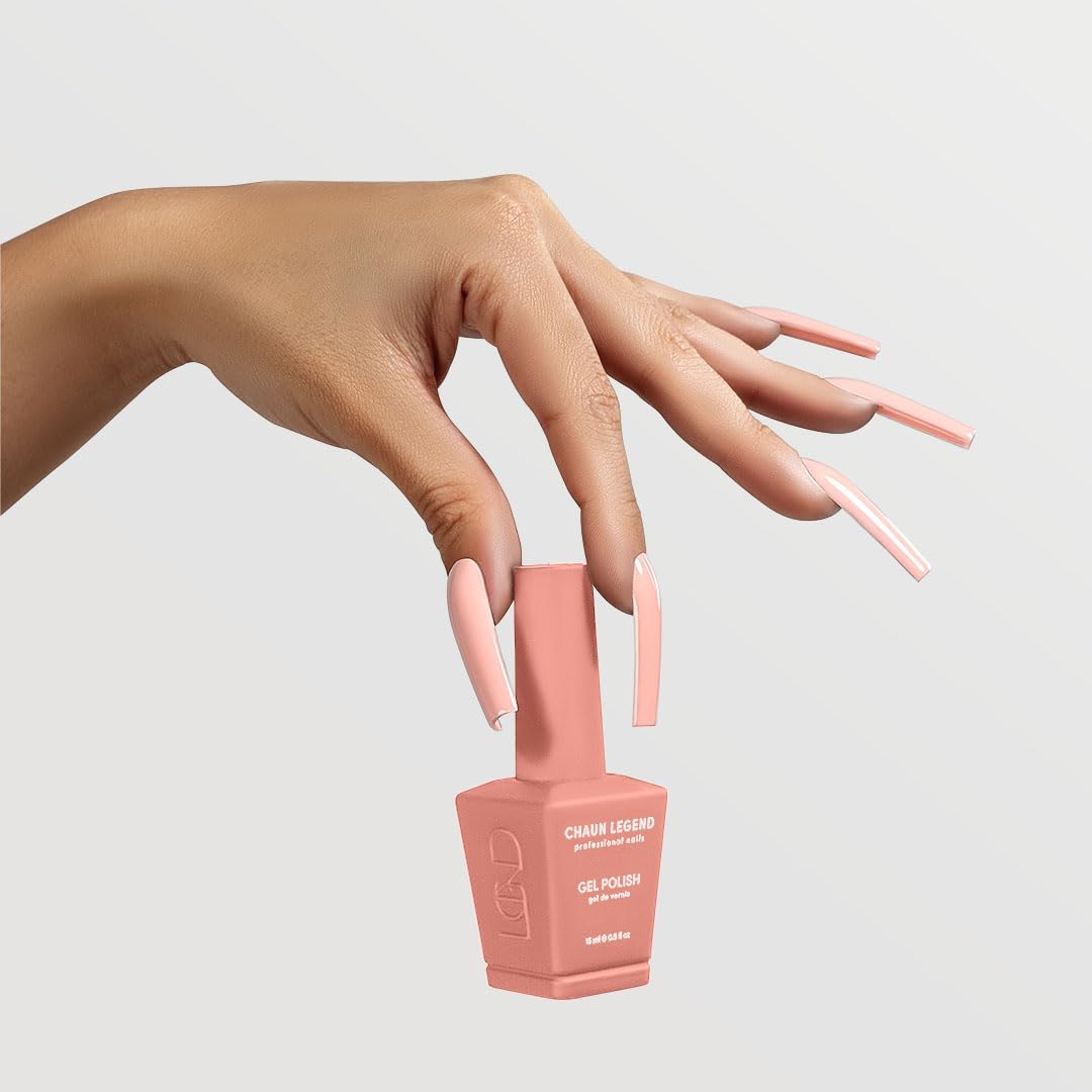Chaun Legend UV Gel Nail Polish LG5013 – Light Peachy Nude, 0.5 oz, Quick Dry, Long-Lasting, Bubble-Free, Salon-Quality