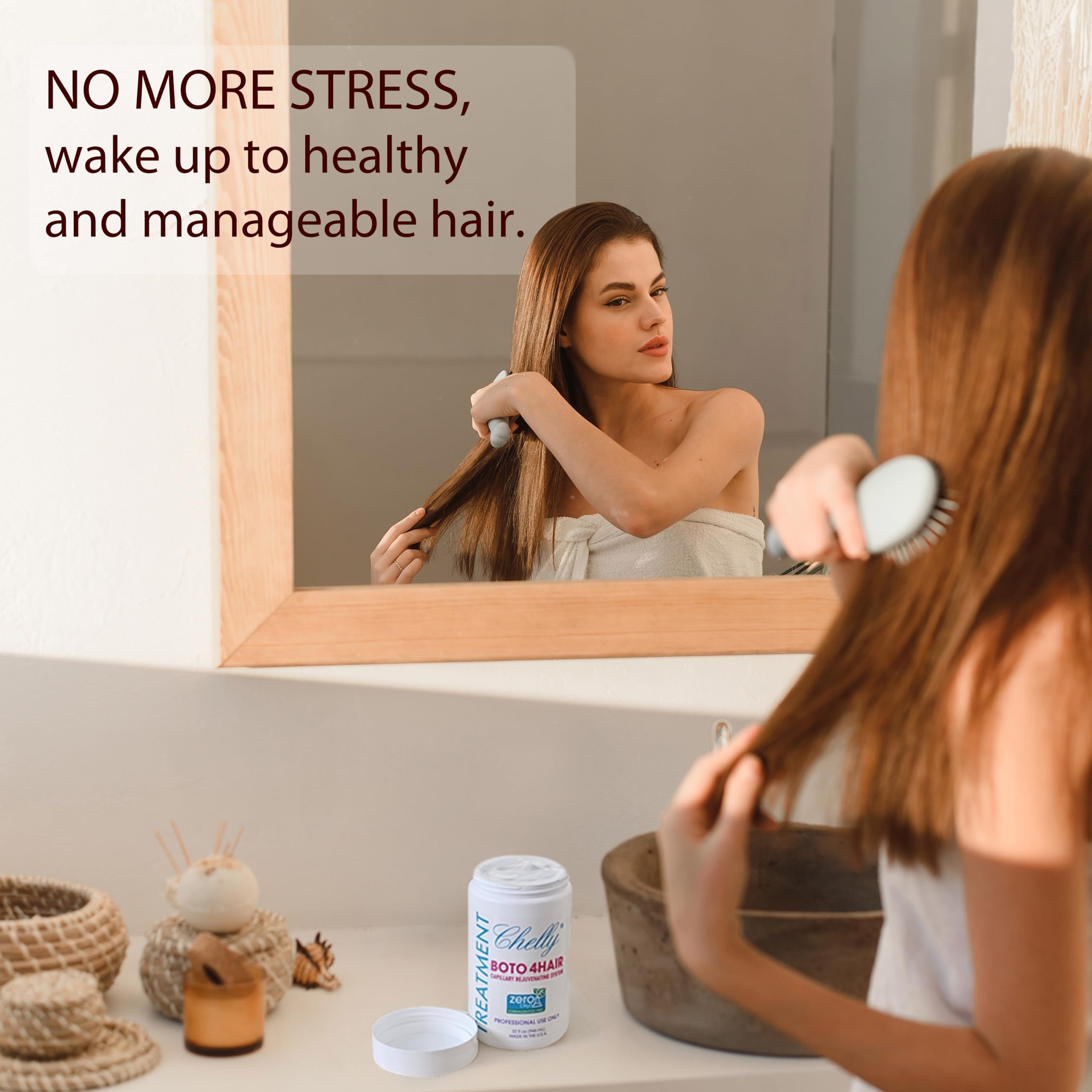 CHELLY Combo Hair Treatment Capillary Rejuvenating System – Formaldehyde-Free (32 fl oz) + Clarifying Shampoo 16 fl oz