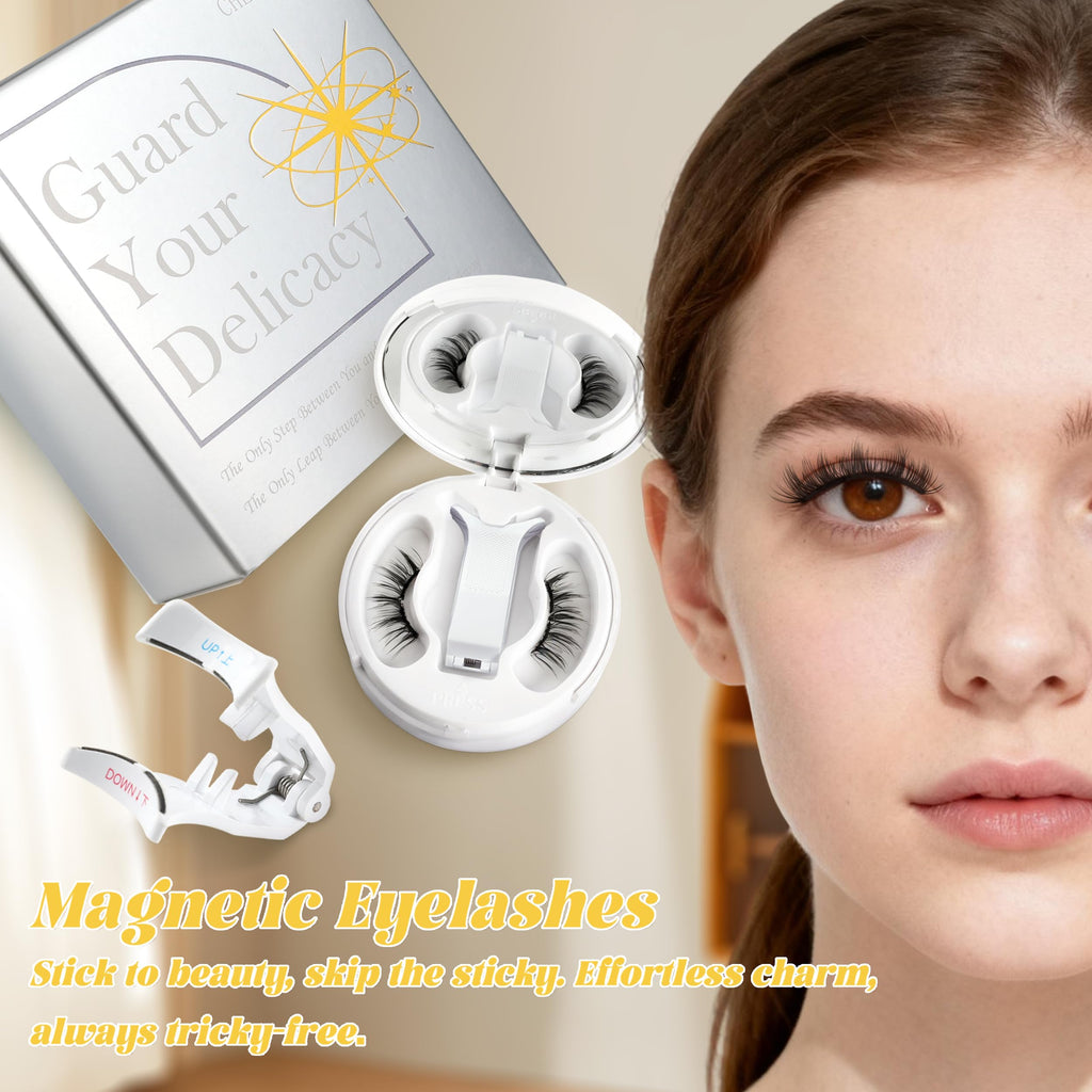CHENSPLEND Magnetic Eyelashes with Applicator (M03) – Feathery, Reusable Lashes, No Glue Needed
