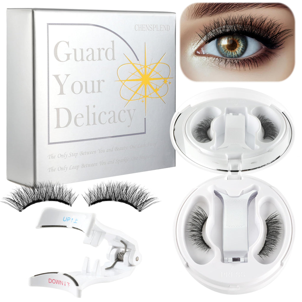 Chensplend M06 Magnetic Eyelashes with Applicator – Cat Eye Style, No Glue Needed, Easy Wear/Remove, Reusable Magnetic Lash Kit
