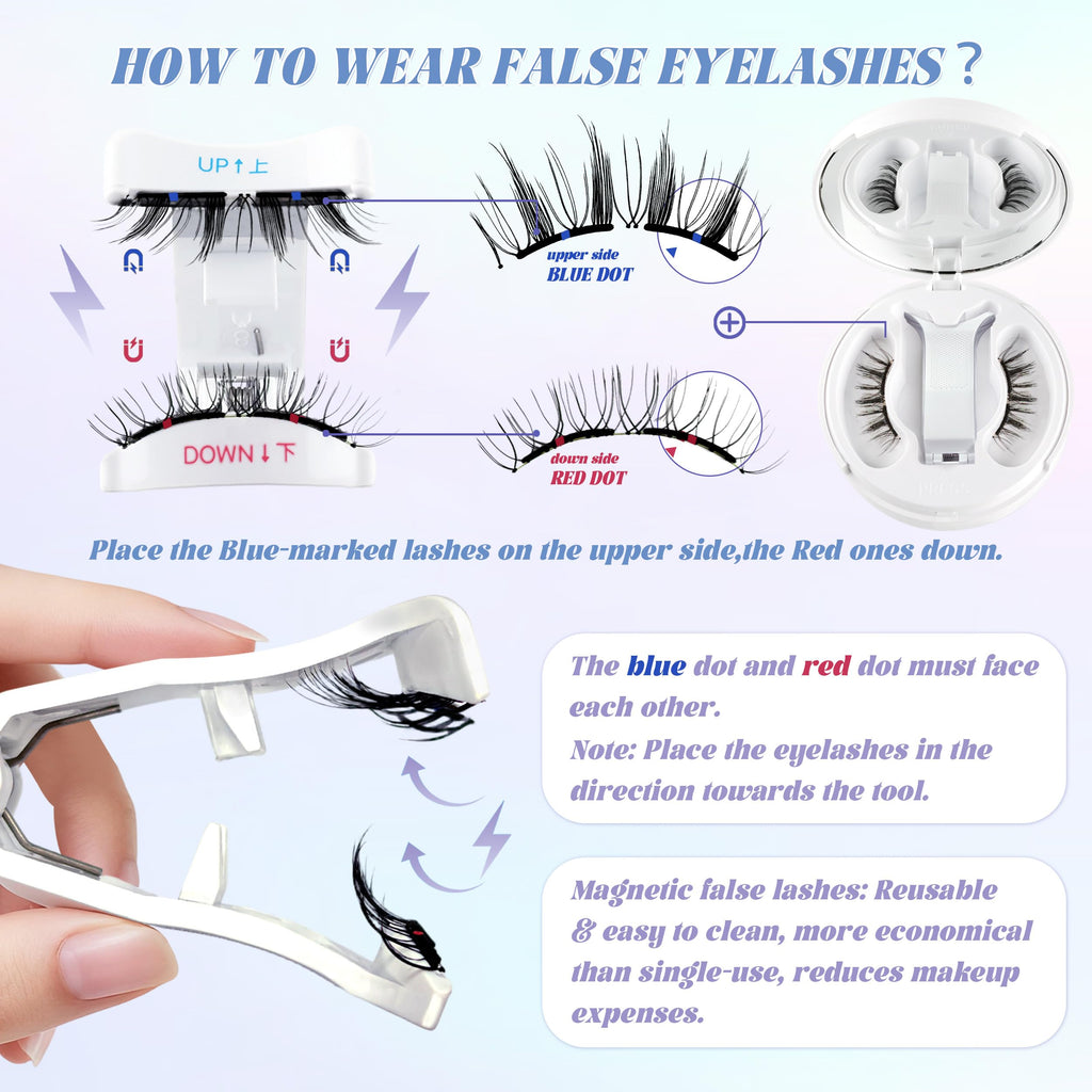 CHENSPLEND Upgrade Magnetic Eyelashes N03 with Applicator — Glue-Free, Easy Apply