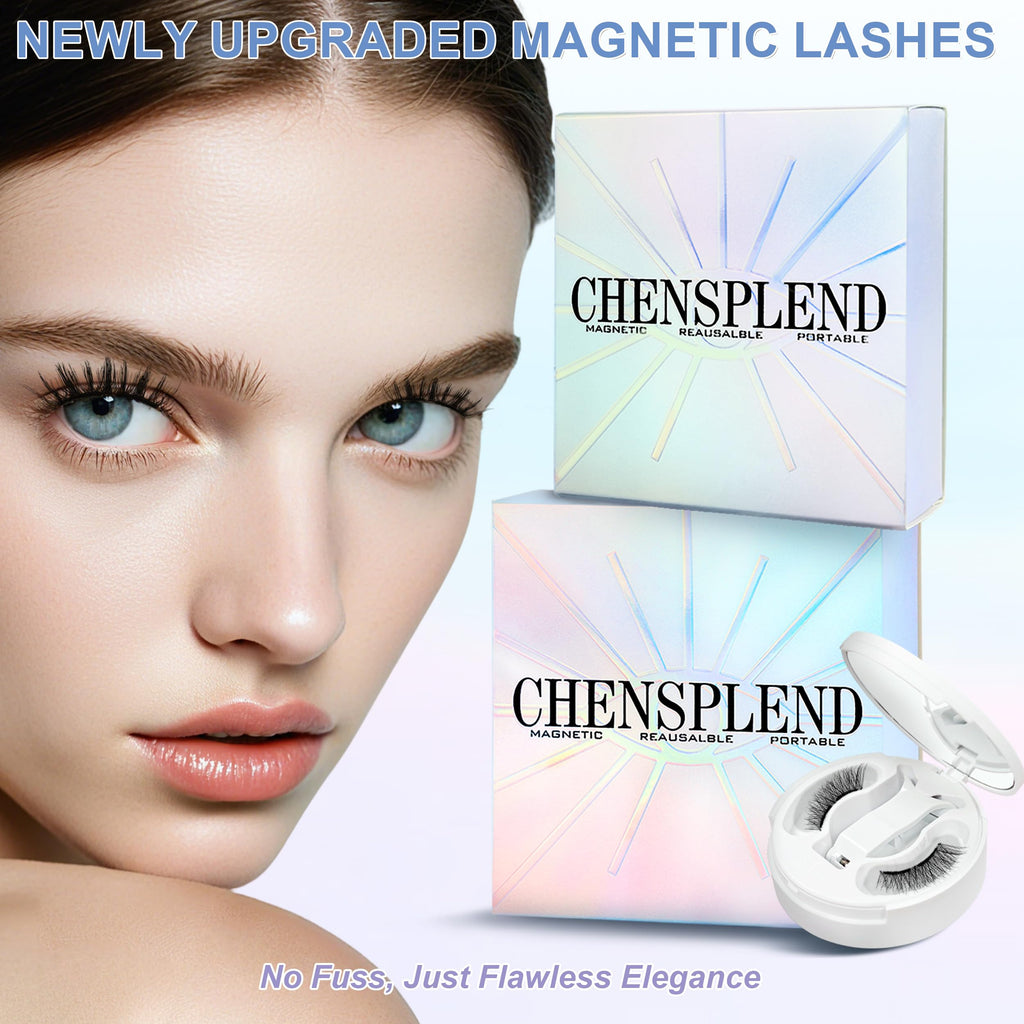 CHENSPLEND Upgrade Magnetic Eyelashes N03 with Applicator — Glue-Free, Easy Apply
