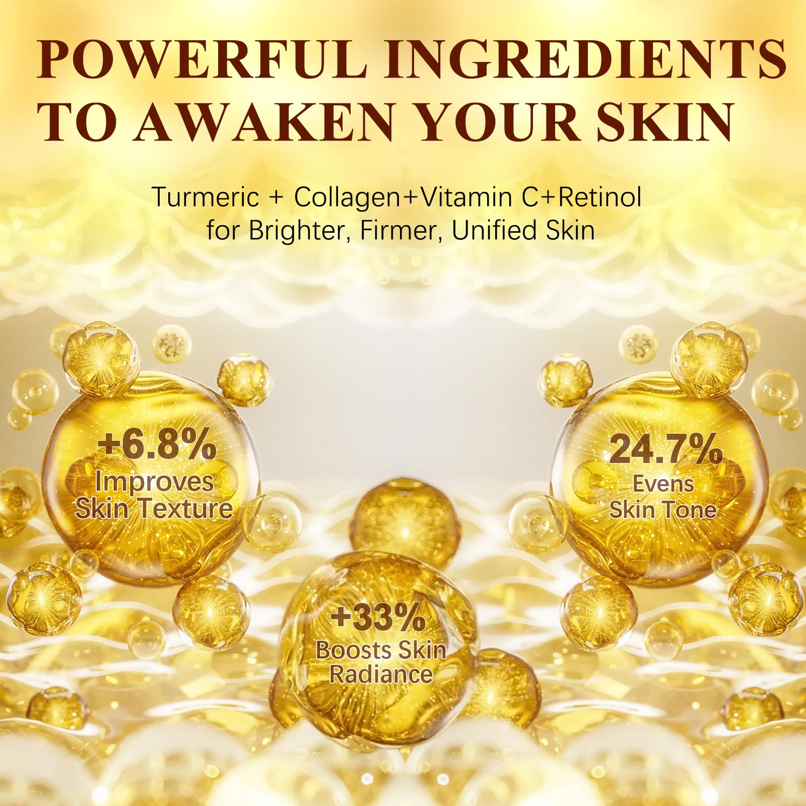 chenyayun Turmeric Vitamin C Collagen Overnight Peel Off Mask with Retinol – Radiant, Dewy Skin