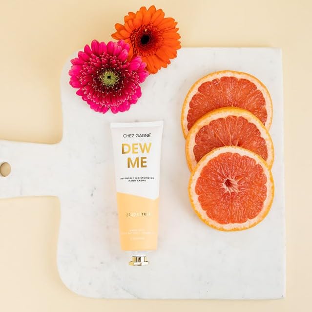 Chez Gagné Dew Me Hand Crème – Grapefruit Scented, 3.4oz, Intensely Moisturizing