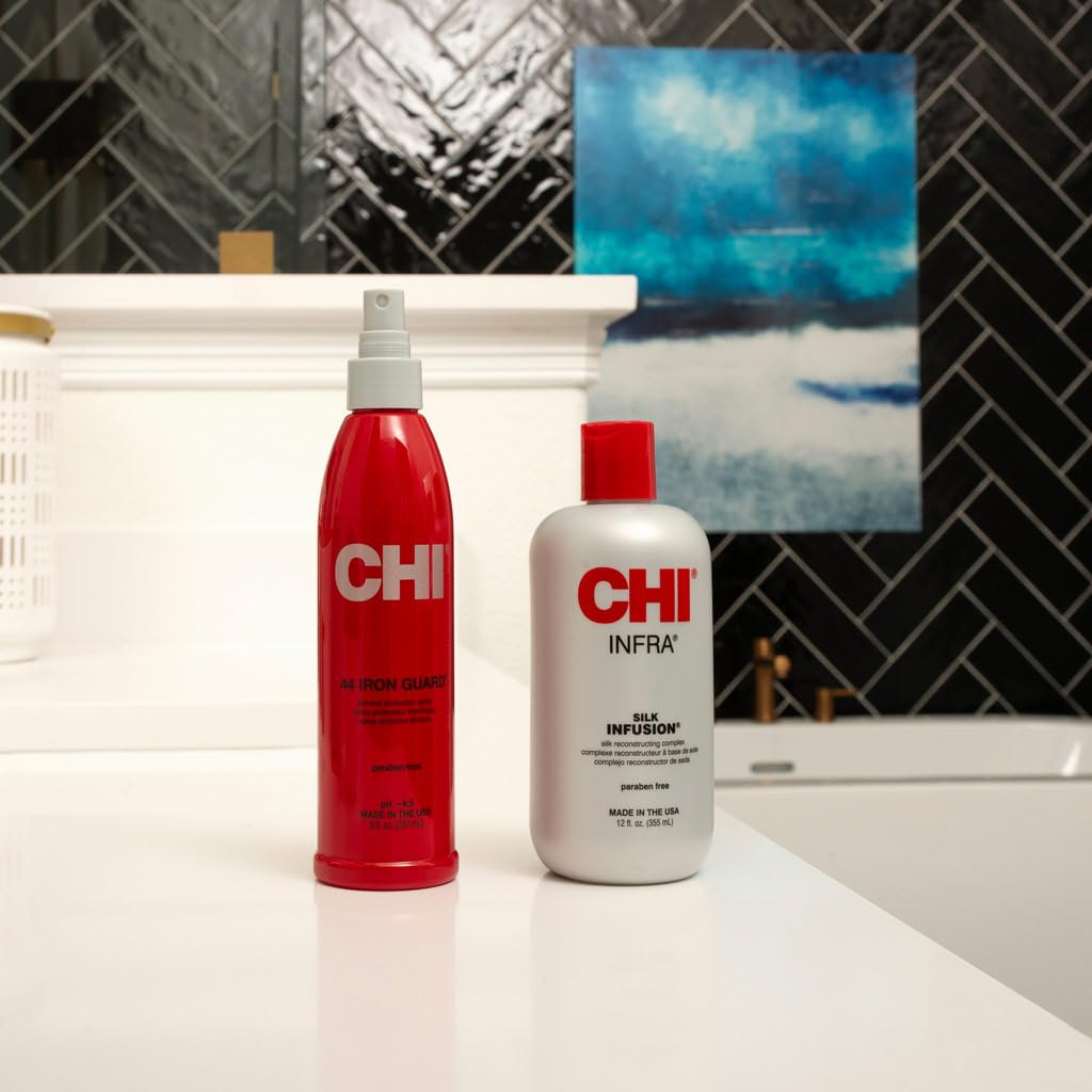 CHI Infra Silk Infusion Leave-In Treatment | Strengthen & Protect Hair - Alcohol-Free, 12 oz, Pack of 2