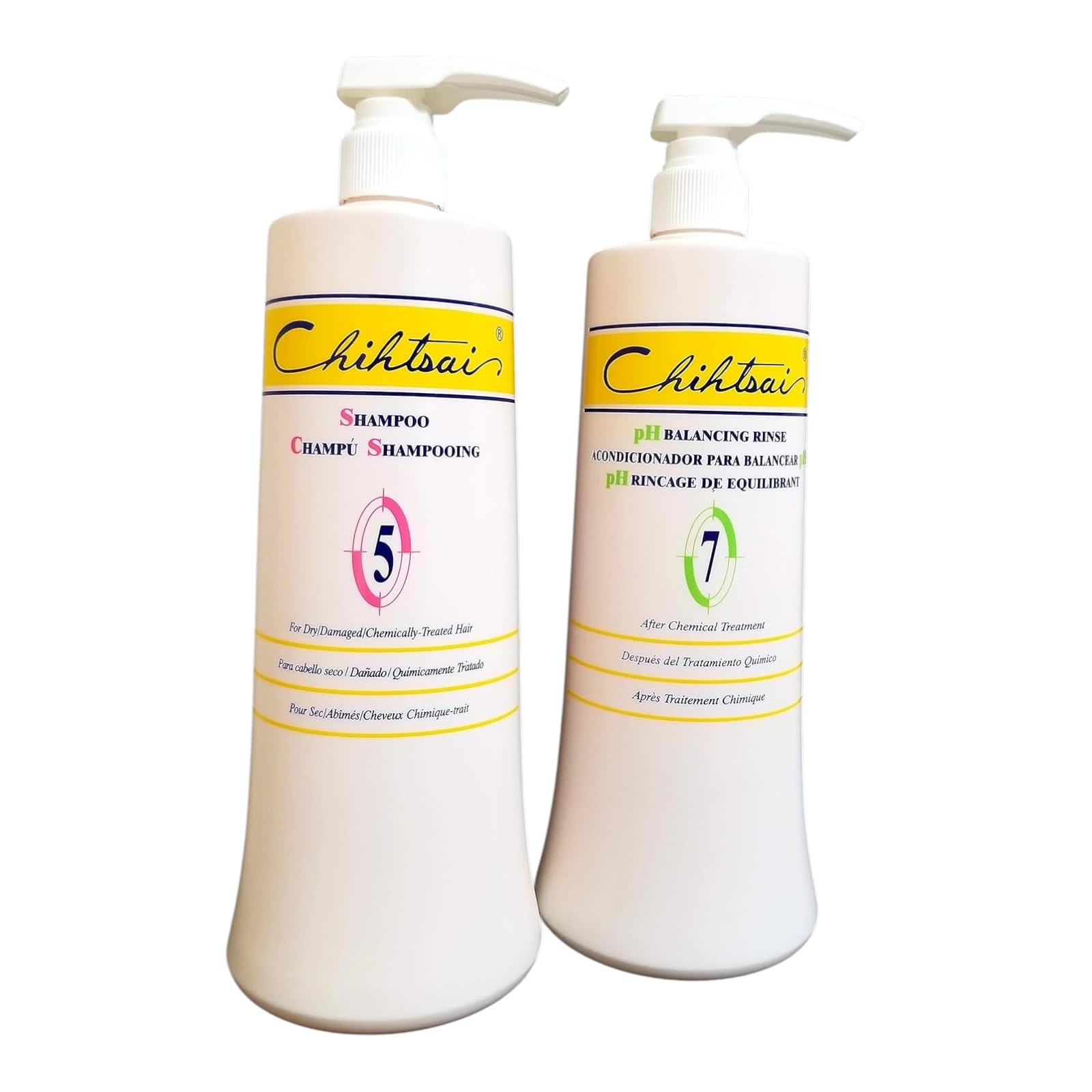 Chihtsai No 5 Shampoo & No 7 PH Balancing Rinse Conditioner Set (34oz/1000ml)
