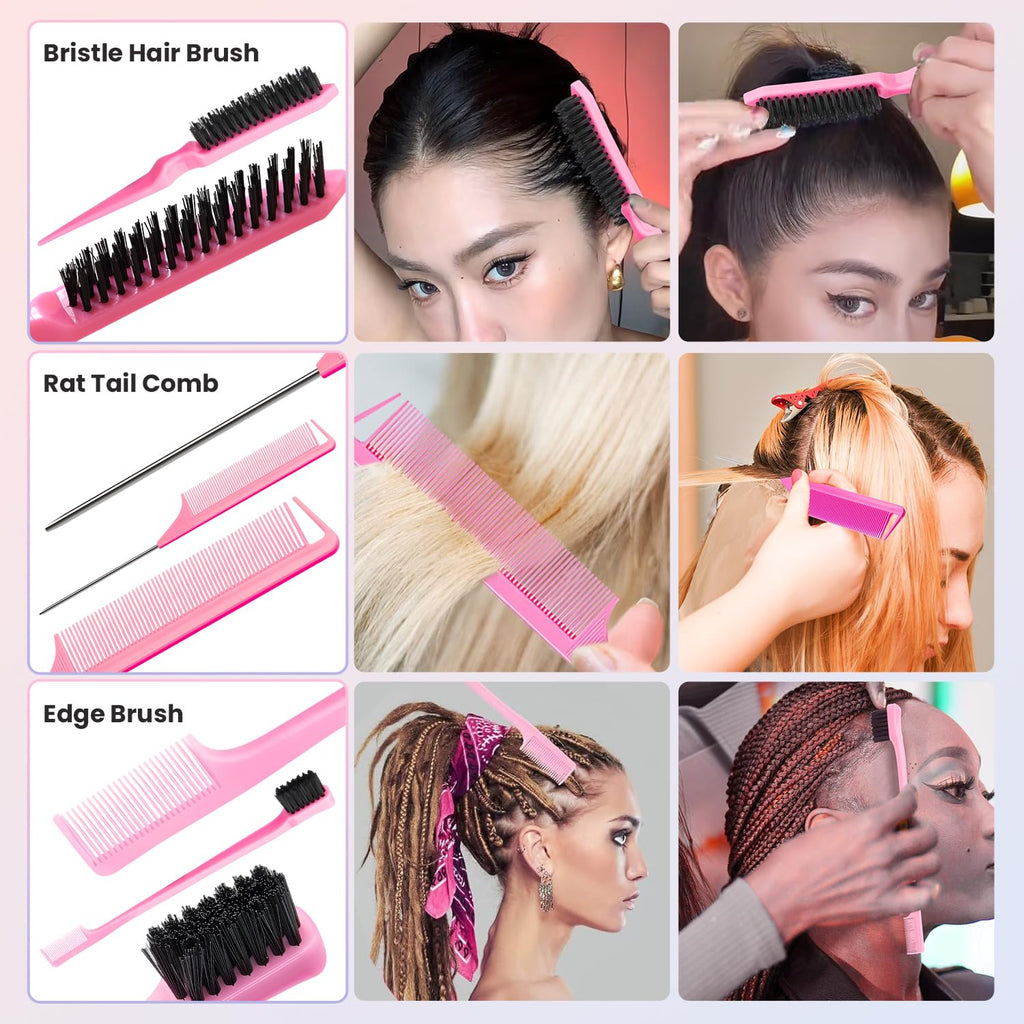 Chikyo Hair Wax Stick 6-Piece Styling Tools Set – Edge Control & Slick Back Kit