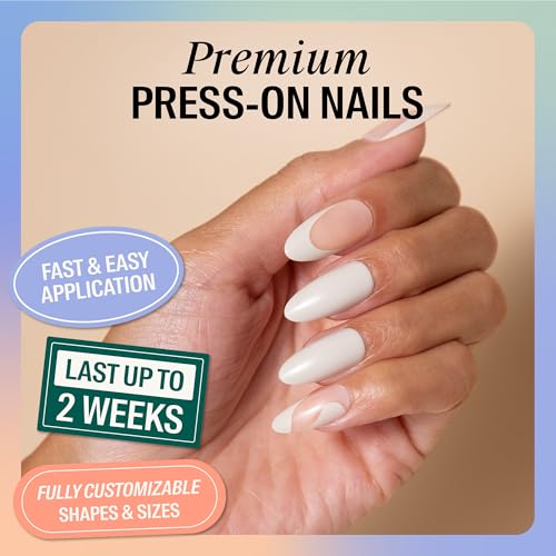 Chillhouse Chill Tips Press-On Nails Kit – Freelance Gig (Almond) | 24 Shapes, Up to 2 Weeks Wear