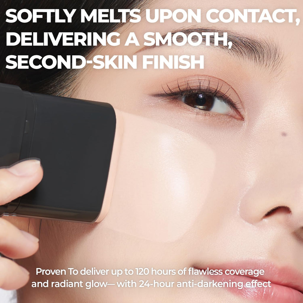 CHOSUNGAH BEAUTY Mega Fit Master Glow Stick Foundation with Brush – Shade 21 – 120H Radiant Coverage (01N Beige)