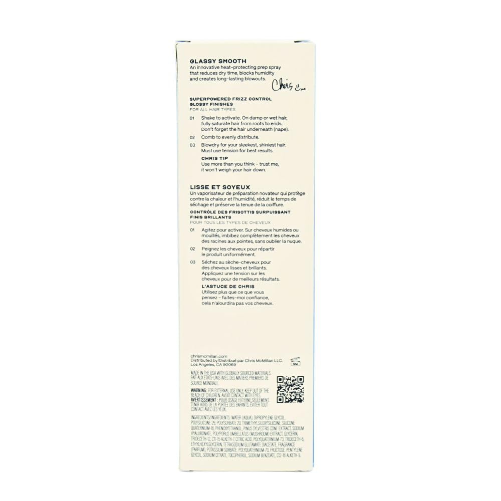 Chris McMillan The Glassy Smooth Blowdry Spray for Frizz | Heat Protection & Shine 6.76 oz