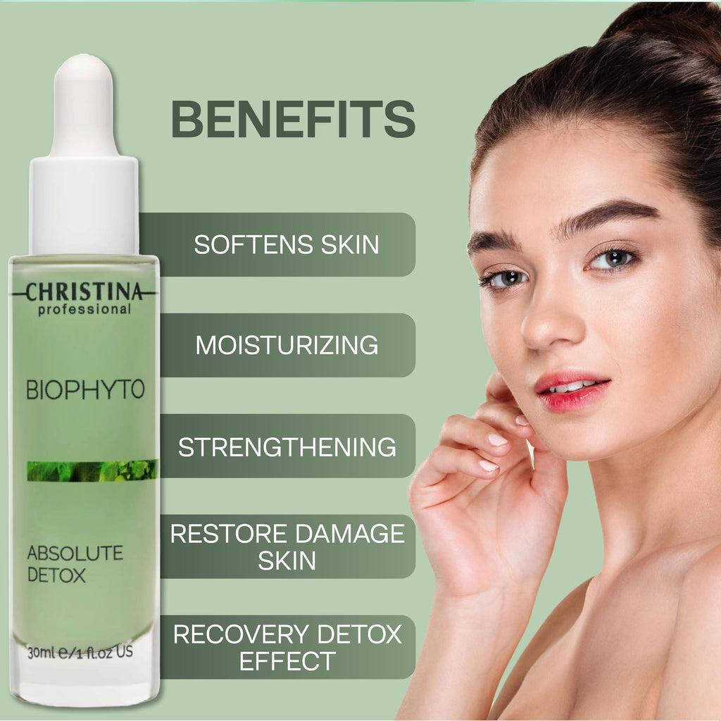 Christina Biophyto Absolute Detox Face Serum – 30ml | Antioxidant Renewal for All Skin Types