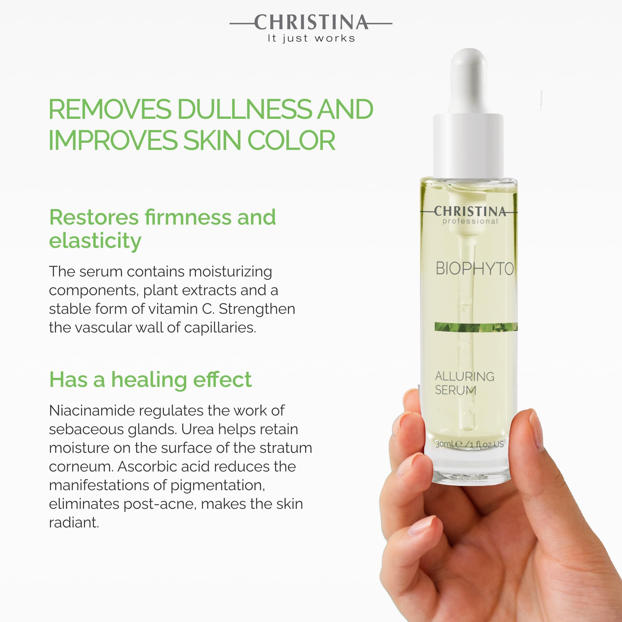 Christina Biophyto Alluring Anti-Aging Serum – Vitamin C, HA & Echinacea, 30ml