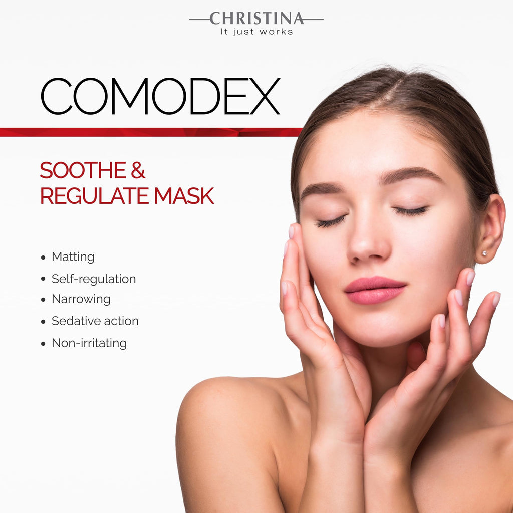 CHRISTINA Comodex Soothe & Regulate Facial Mask for Oily Skin | Balance Sebum & Prevent Breakouts | 75ml