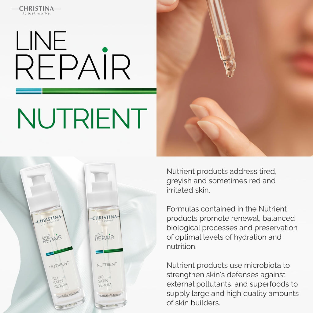 Cristina Nutrient Bio Satin Serum - Hydration, Vitamin A & C for Radiant Glow & Firmer Look