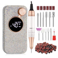 CHRISTINE SHELLY Electric Nail Drill 40000RPM – Cordless E-File Kit with 12 Bits