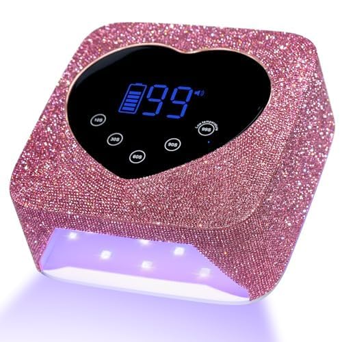 CHRISTINE SHELLY UV LED Nail Lamp 72W – Rechargeable Wireless Nail Dryer with 5 Timers