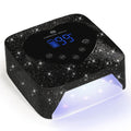CHRISTINE SHELLY 72W UV LED Nail Lamp – Rechargeable, Cordless, 5-Timer Display, Sparkly Gel Cure Lamp