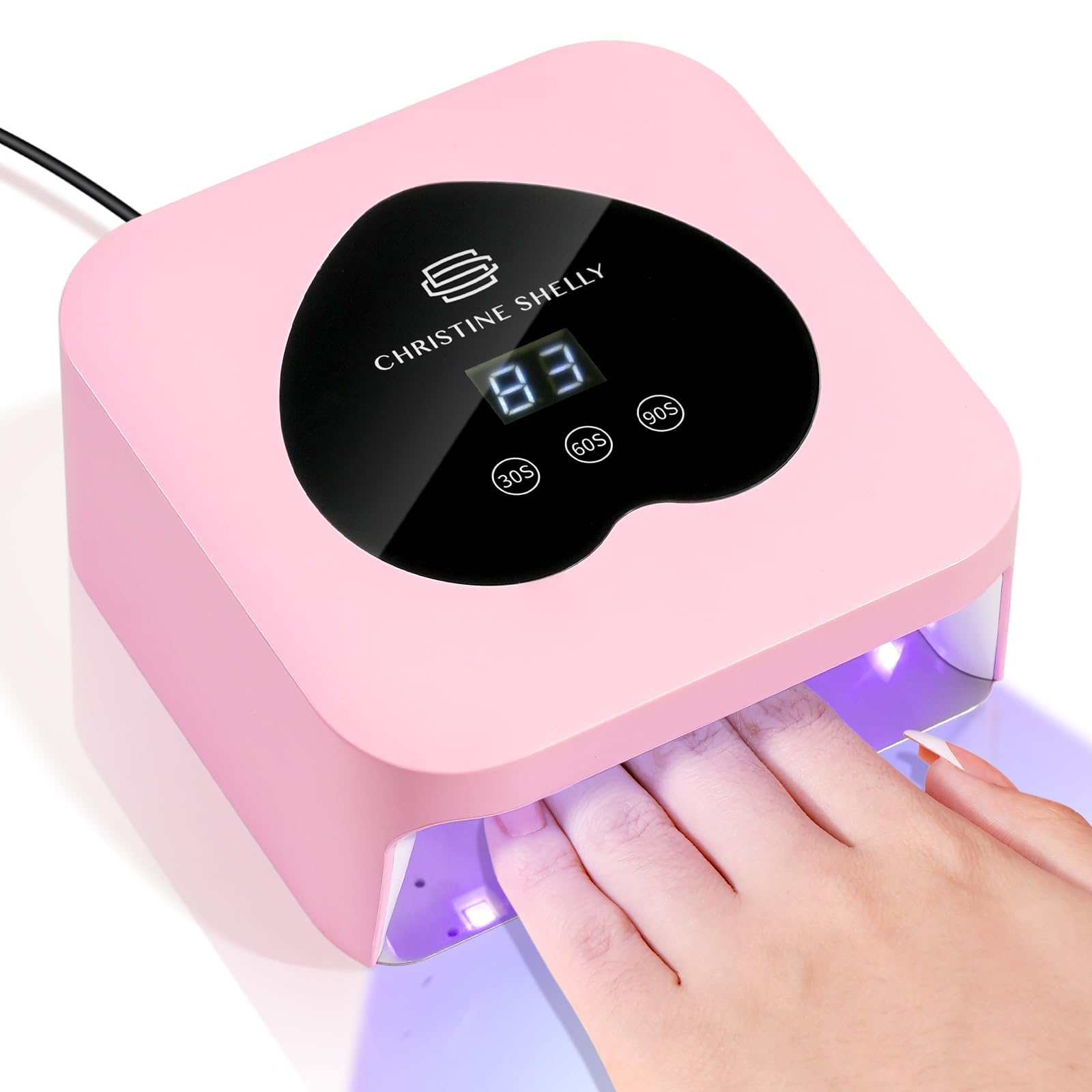 CHRISTINE SHELLY UV Nail Lamp 48W – Mini Plug-in Gel Nail Dryer with Touch Control & 3 Timers