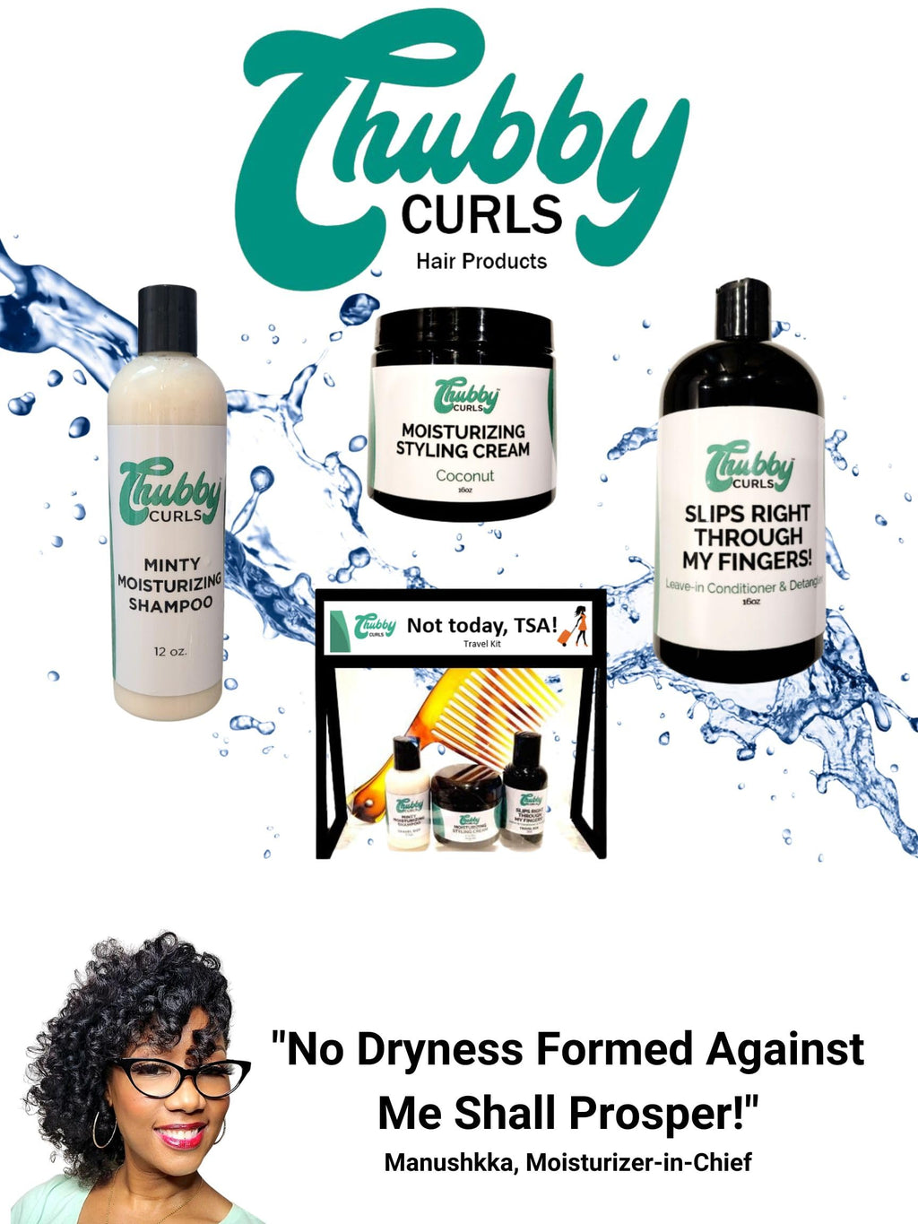 Chubby Curls Slips Right Through My Fingers Leave-in Conditioner – Lightweight Detangler for Curly Hair