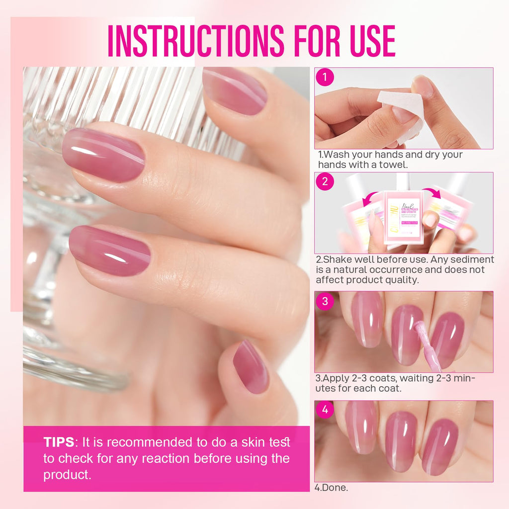 CHUCHU Nail Strengthener 8-in-1 Dusty Rose – 15ml