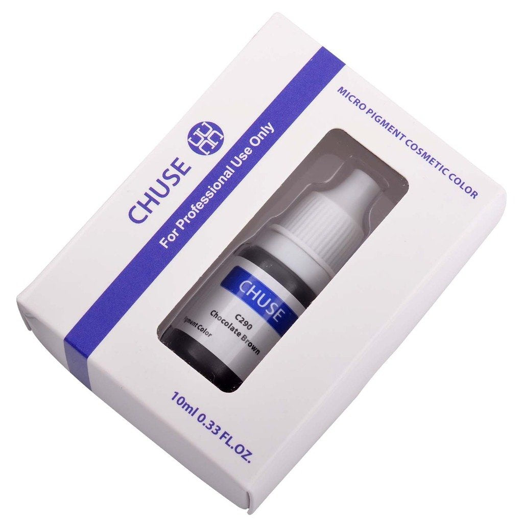 CHUSE Microblading Ink Chocolate Brown 0.35oz / 10ml — Permanent Makeup Pigment for Brows & Eyeliner (C290)