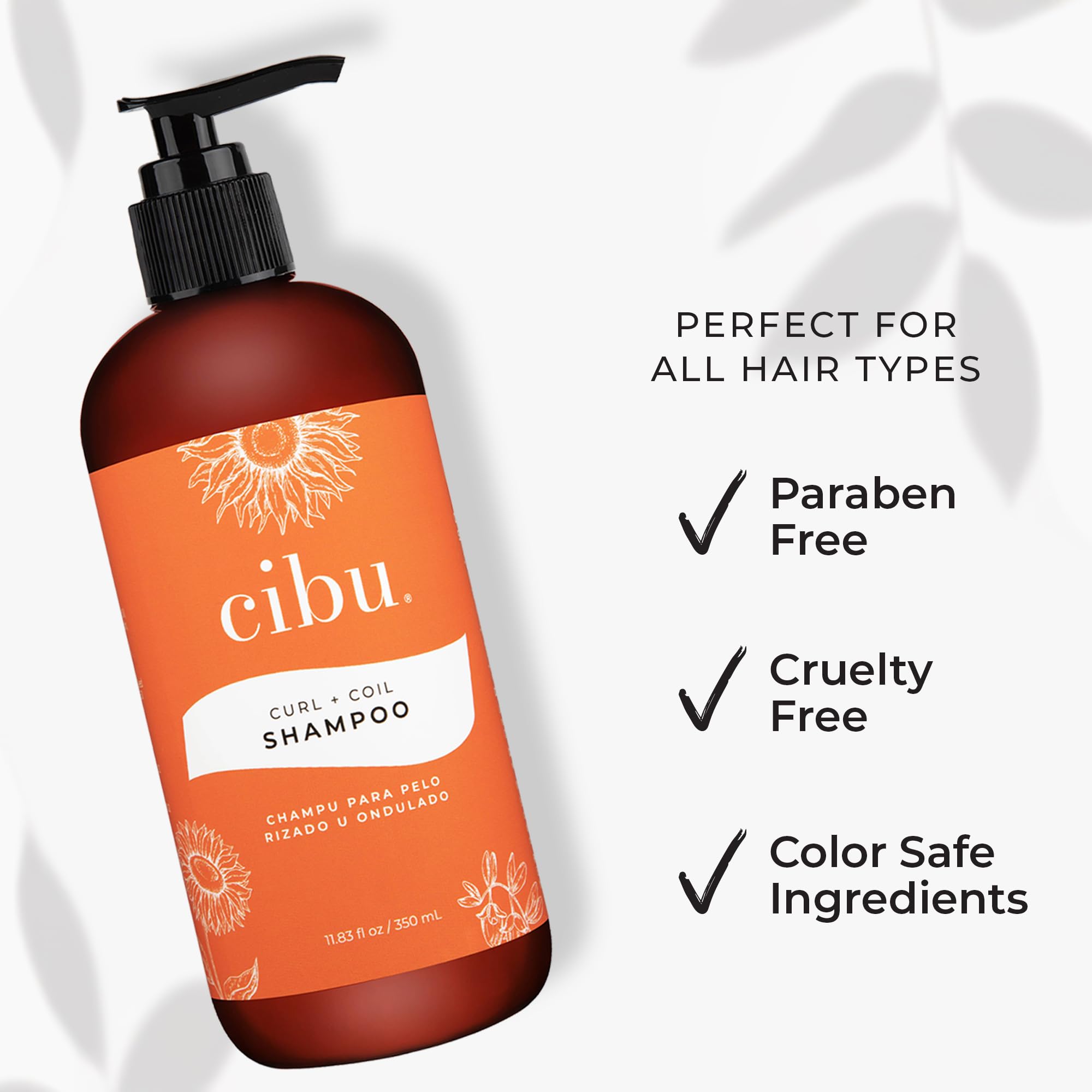 CIBU Curl + Coil Shampoo – Defines, Hydrates & Smooths Frizz-Free Curls (350ml)