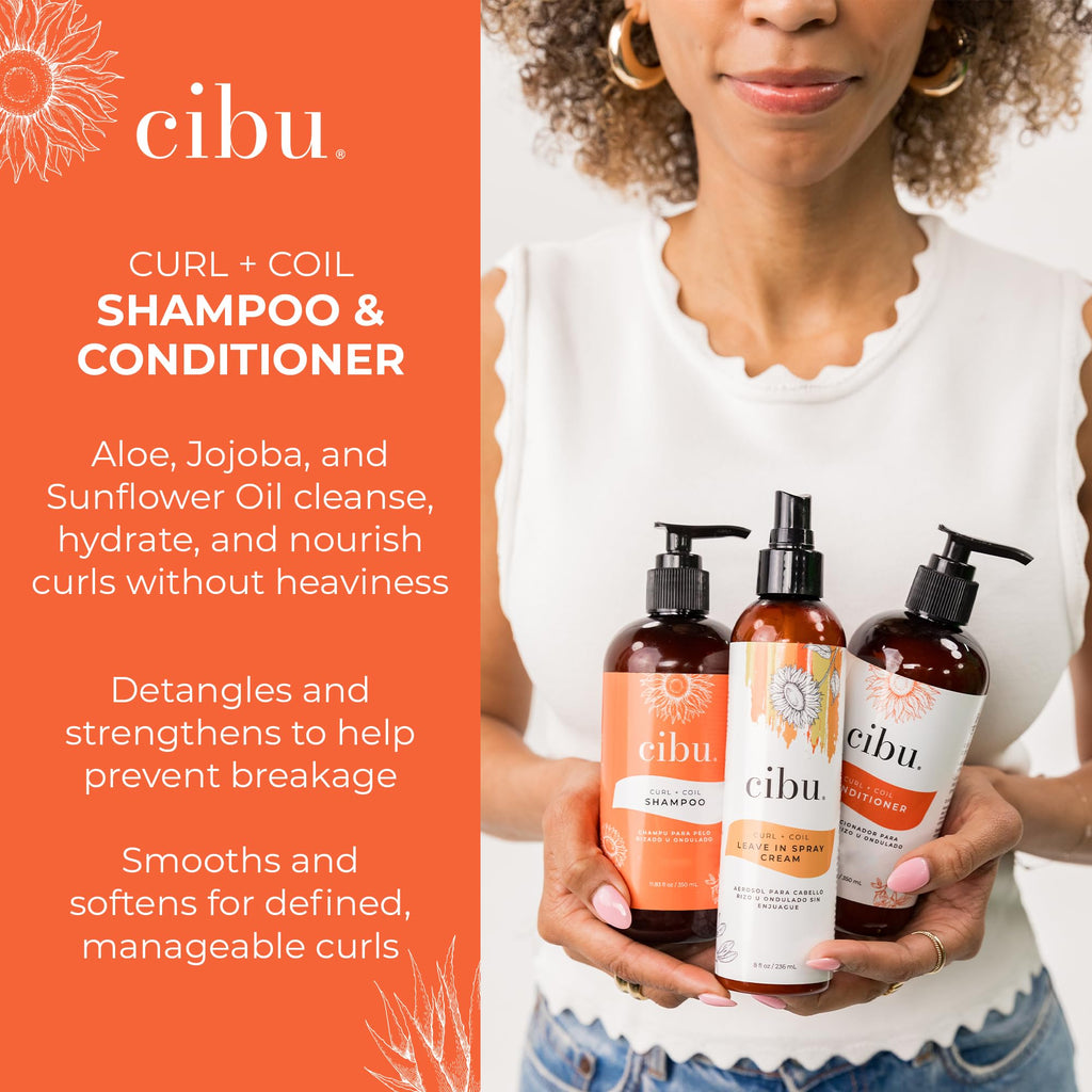 CIBU Curl + Coil Shampoo – Defines, Hydrates & Smooths Frizz-Free Curls (350ml)