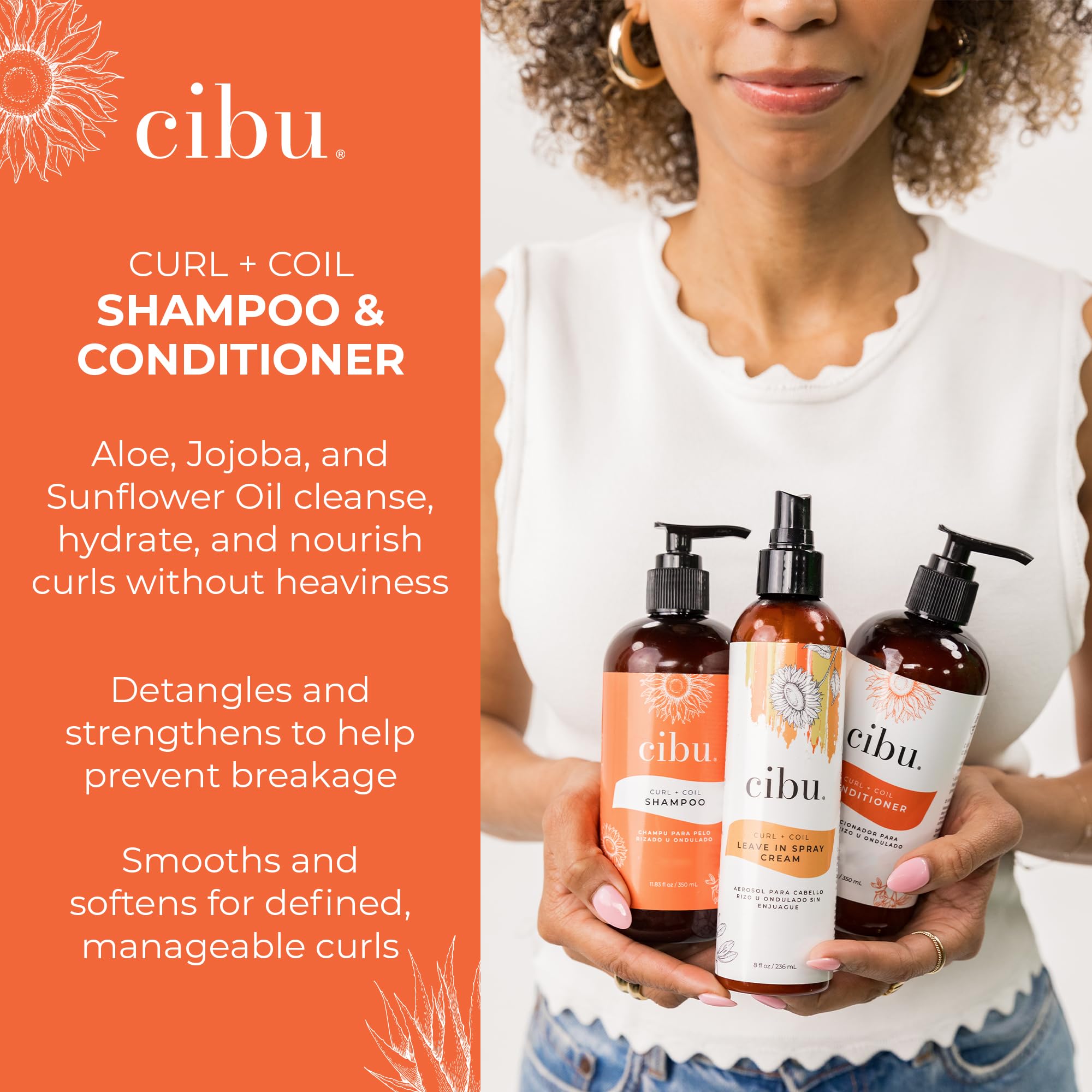 CIBU Curl + Coil Shampoo – Defines, Hydrates & Smooths Frizz-Free Curls (350ml)