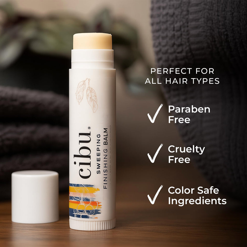 CIBU Sweeping Finishing Balm – Hydrating Hair Wax Stick for Frizz Control & Shine | 0.5oz