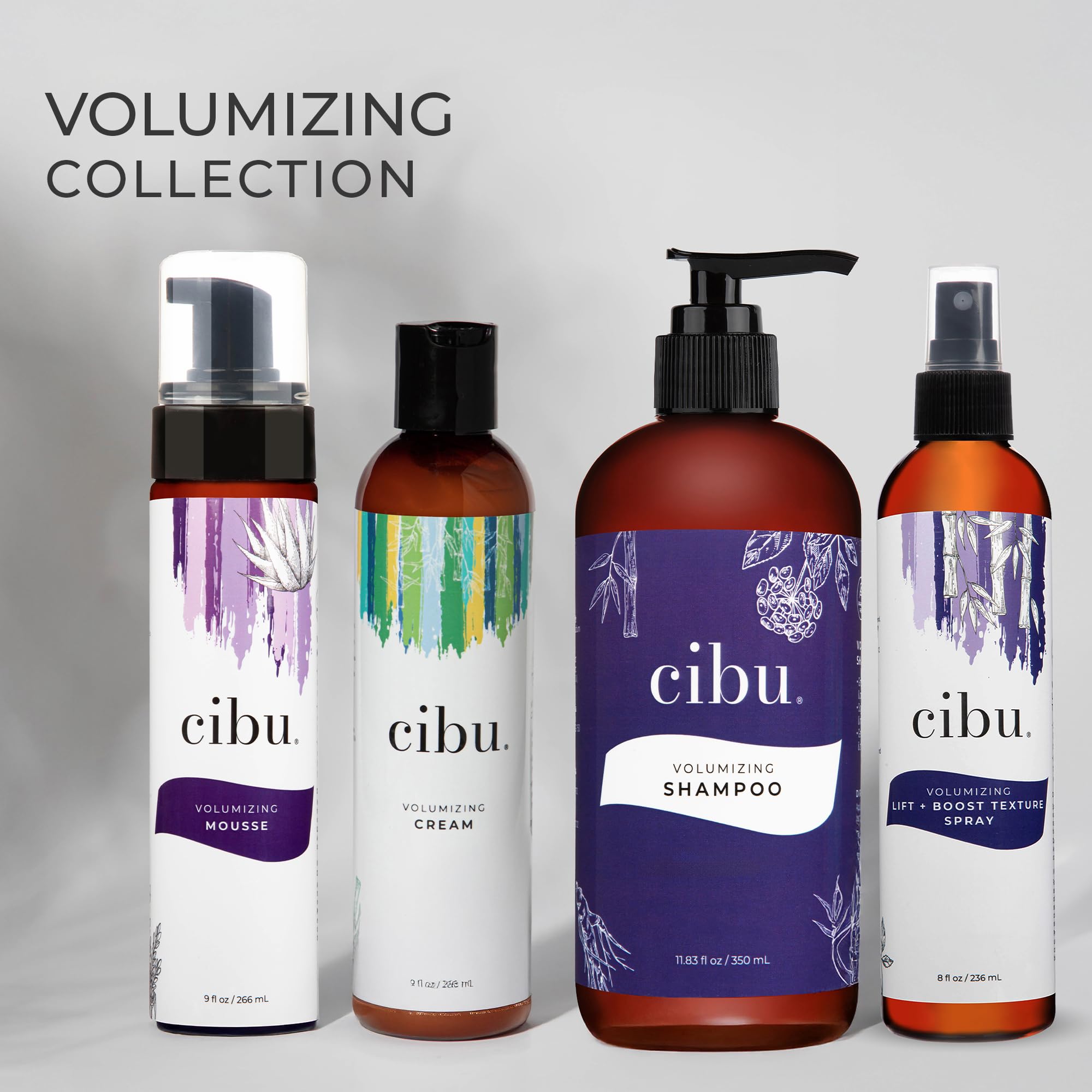CIBU Volumizing Mousse | Travel-Size Thickening Mousse for Fine Hair | Strong Hold & Shine | 9oz