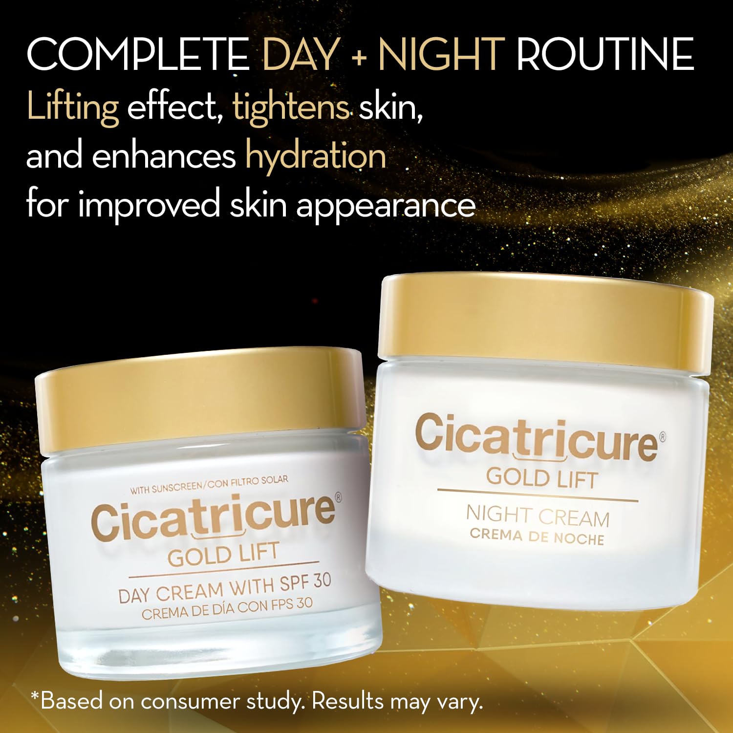 Cicatricure Gold Lift Day & Night Cream Gift Pack – Anti Aging Peptide Moisturizer