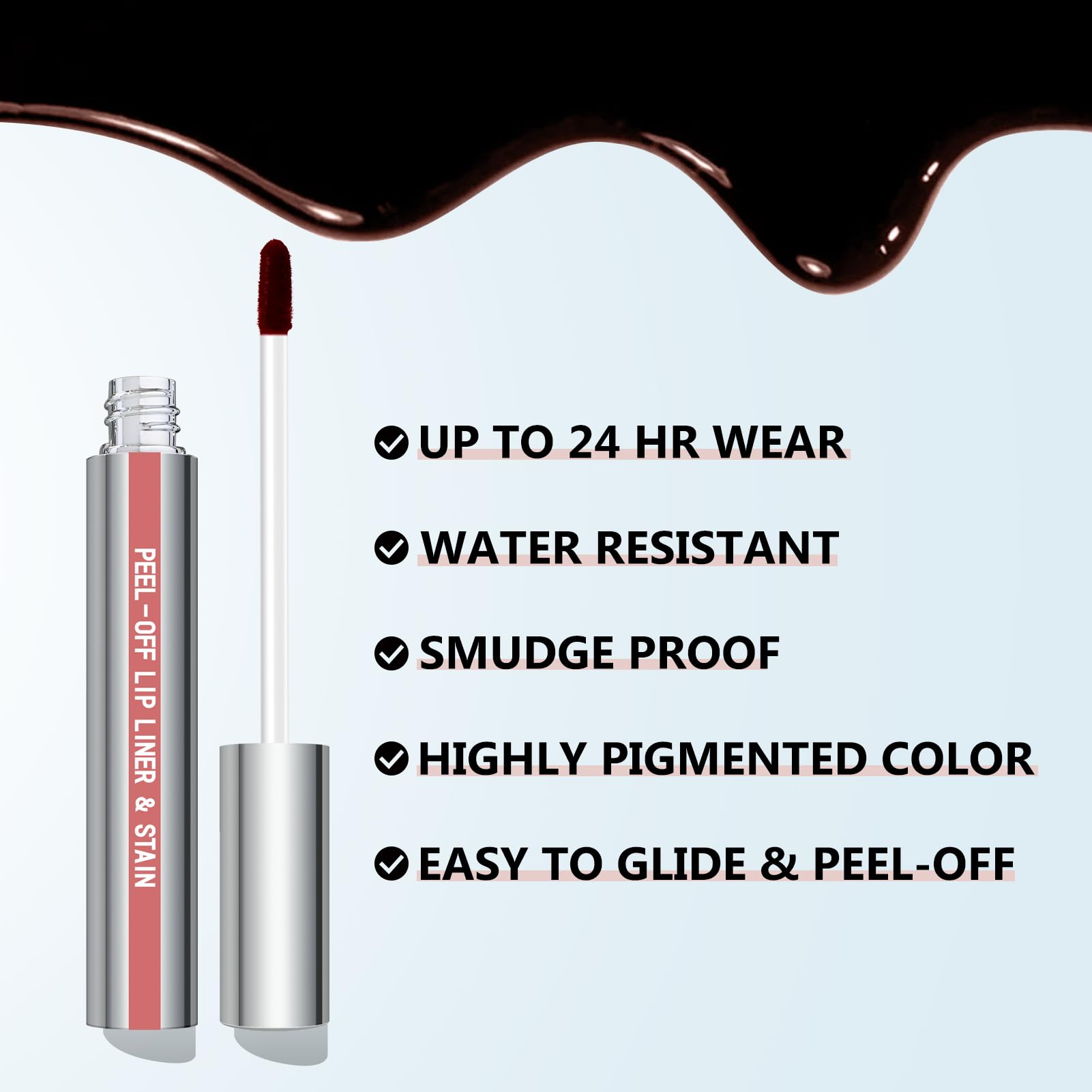 Cilrofelr Peel Off Lip Liner Stain – Long Wear Matte Lip Liner in Nude Pink