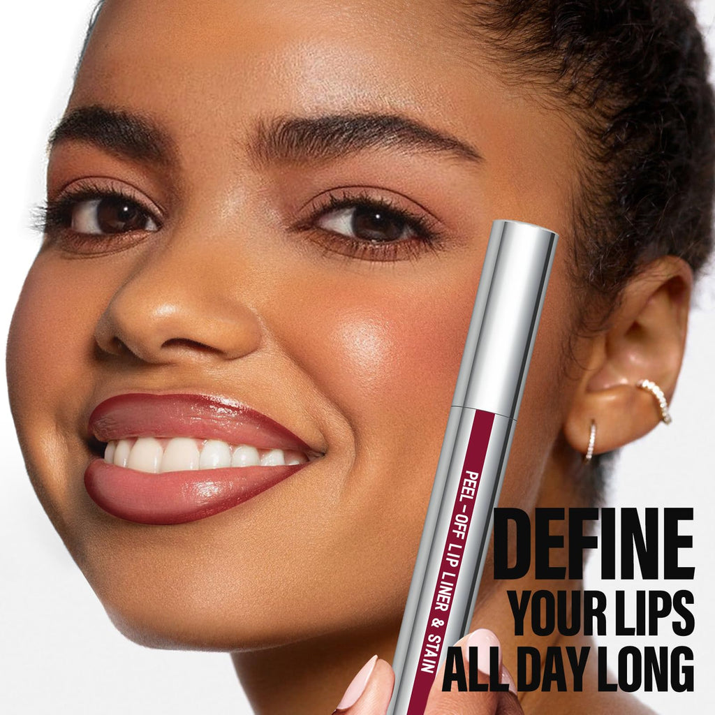 Cilrofelr Peel Off Lip Liner Stain – Berry, Long-Wear Matte Lip Color with Tweezer