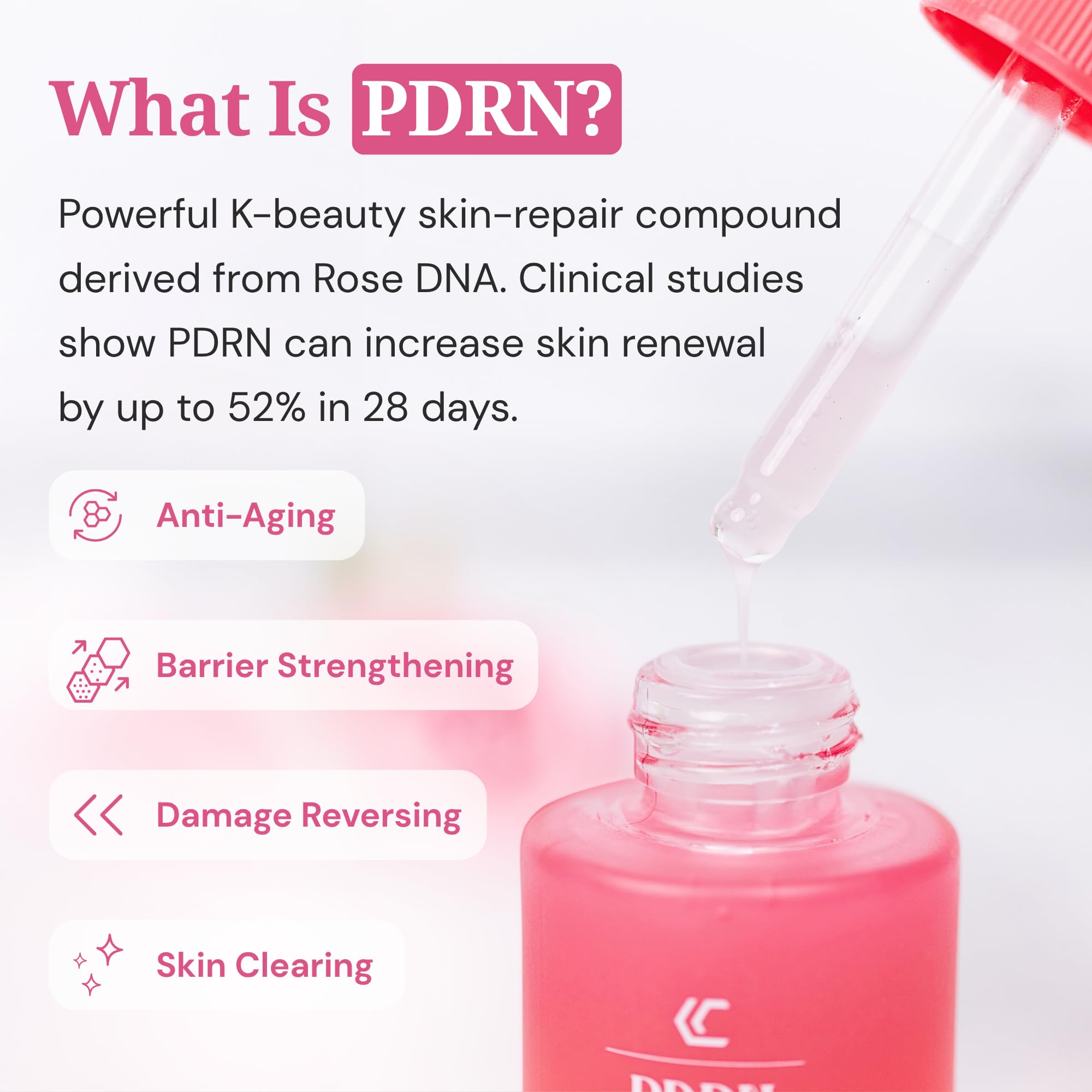 Cinder Brands Vegan PDRN Serum – Vitamin C, Niacinamide & Hyaluronic Acid (1 oz)