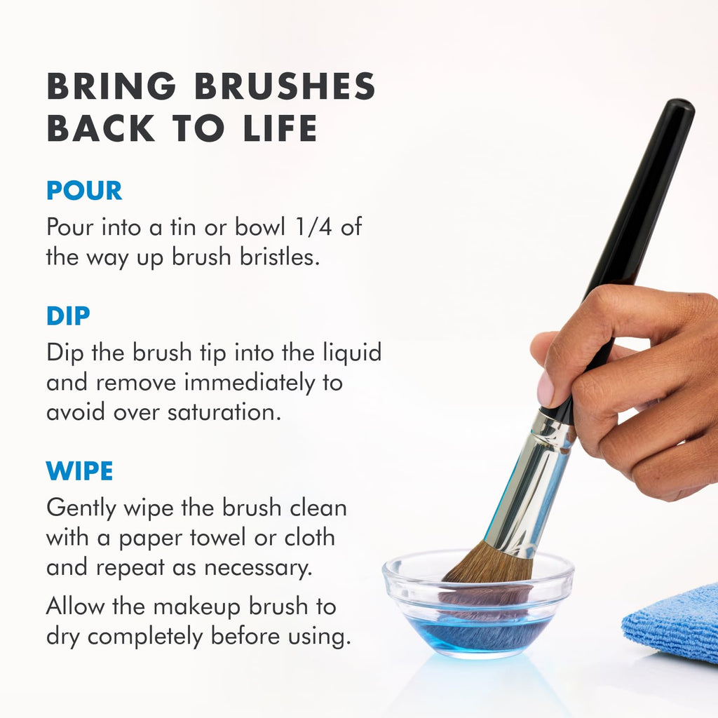 Cinema Secrets Original Blue Vanilla Makeup Brush Cleaner – Fast-Drying, Rinse-Free, 16 fl oz
