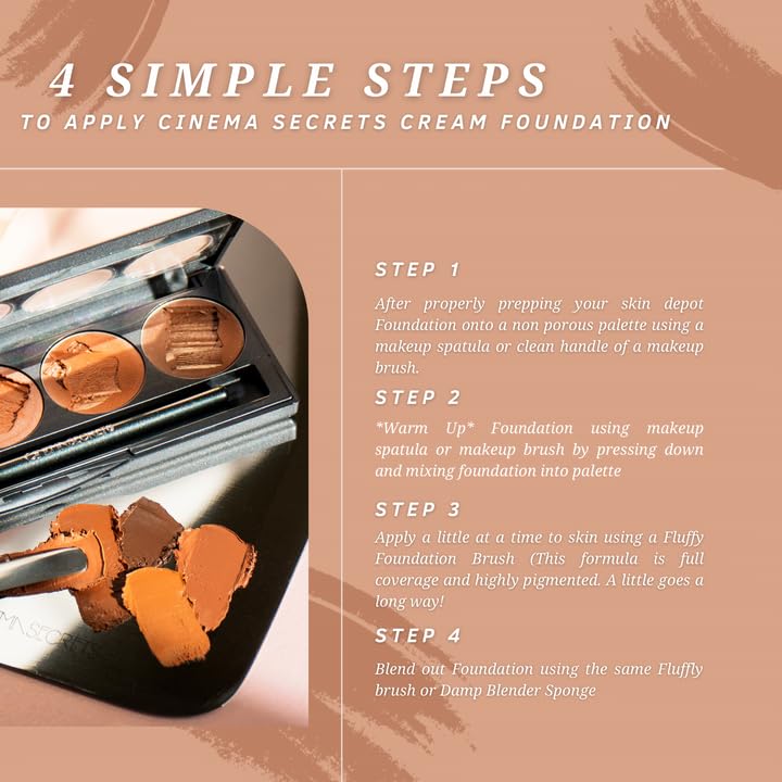 Cinema Secrets Ultimate Foundation 404-03A – Pro Cream, Medium Beige-Peach, Buildable, Color Correct, Long-Wear Matte