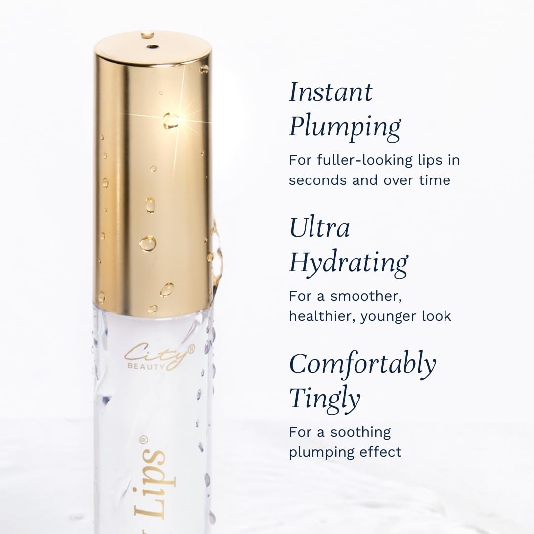 City Beauty City Lips Plum Springs Plumping Lip Gloss – High-Shine Hydration with Hyaluronic Acid