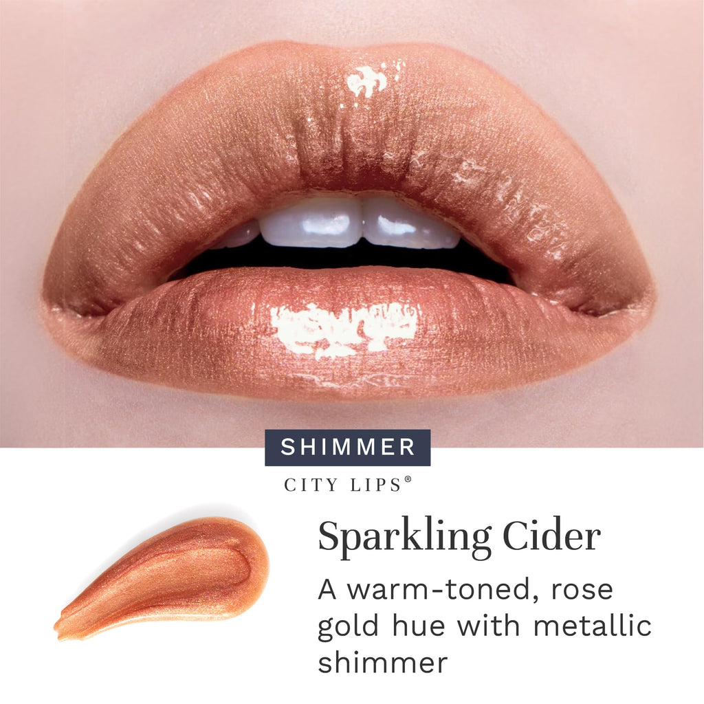 City Lips Sparkling Cider Plumping Lip Gloss by City Beauty – High Shine Hydration