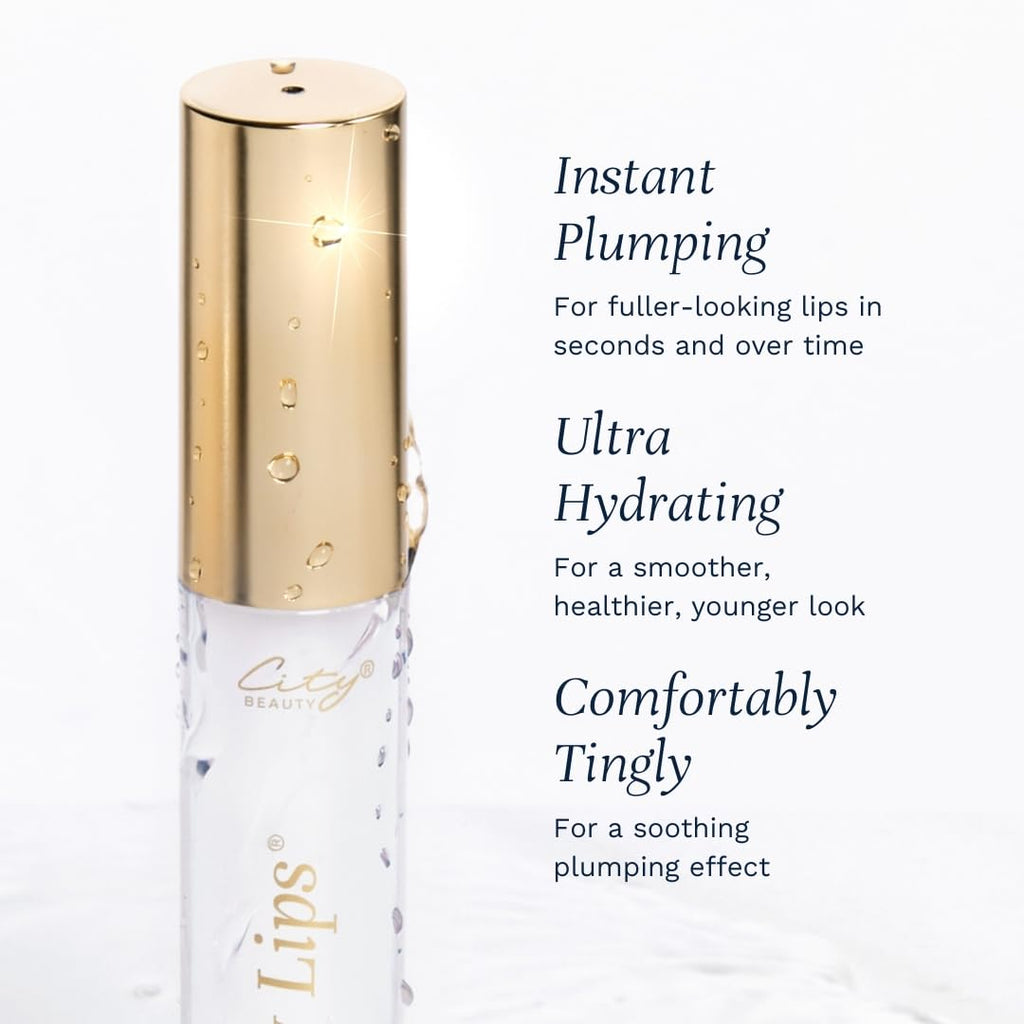 City Lips Sparkling Cider Plumping Lip Gloss by City Beauty – High Shine Hydration