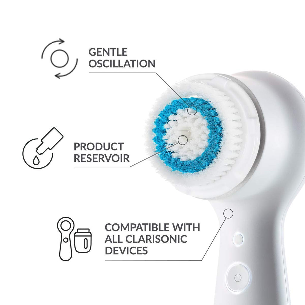 Clarisonic Deep Pore Brush Head Replacements – 4 Pack for Mia 1/2, Mia Fit, Alpha Fit, Smart Profile Uplift