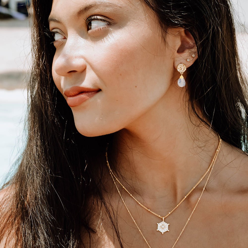 Classic Athena Kate Drop Earrings: Moonstone