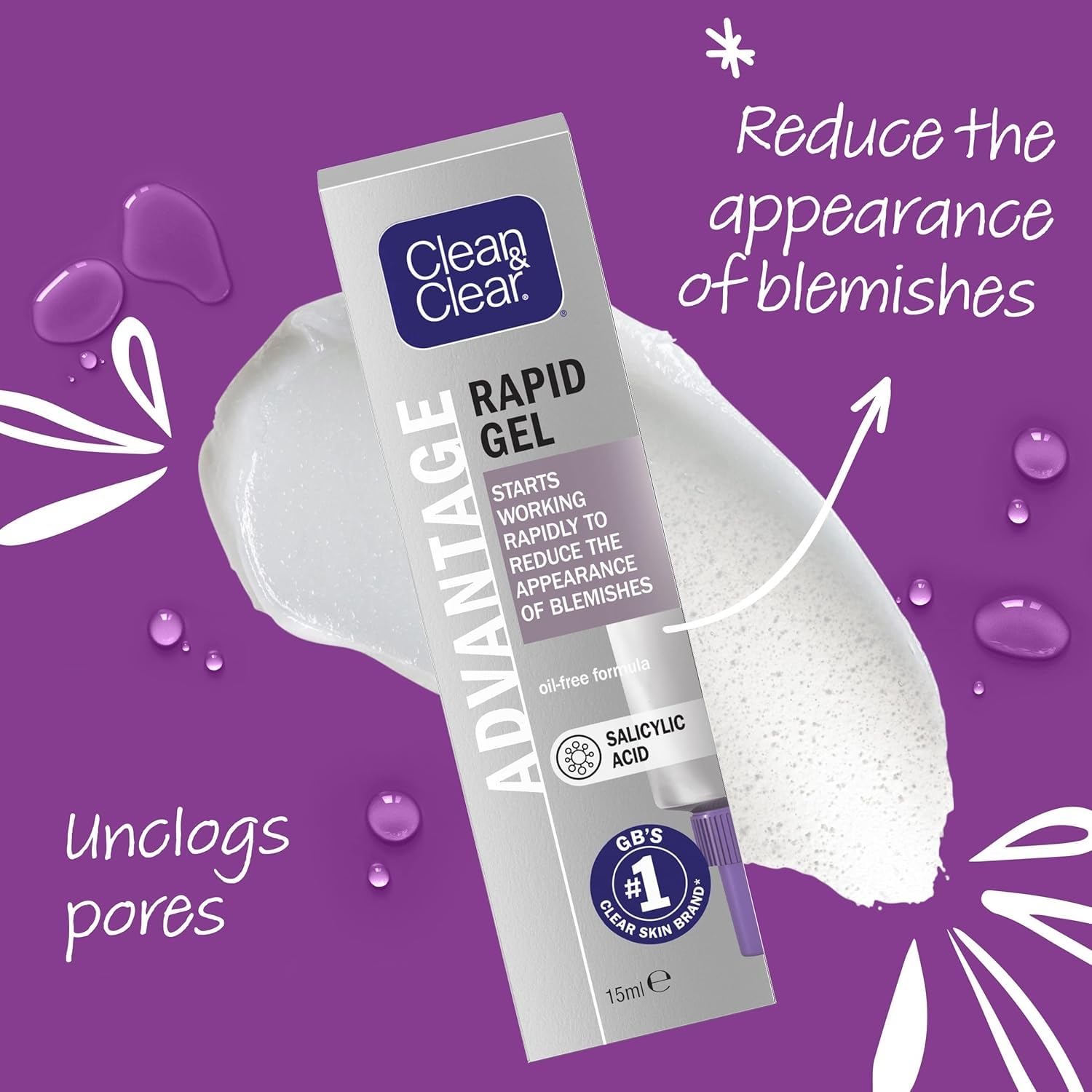 Clean & Clear Advantage Quick Clear Treatment Gel 15ml – Spot Care