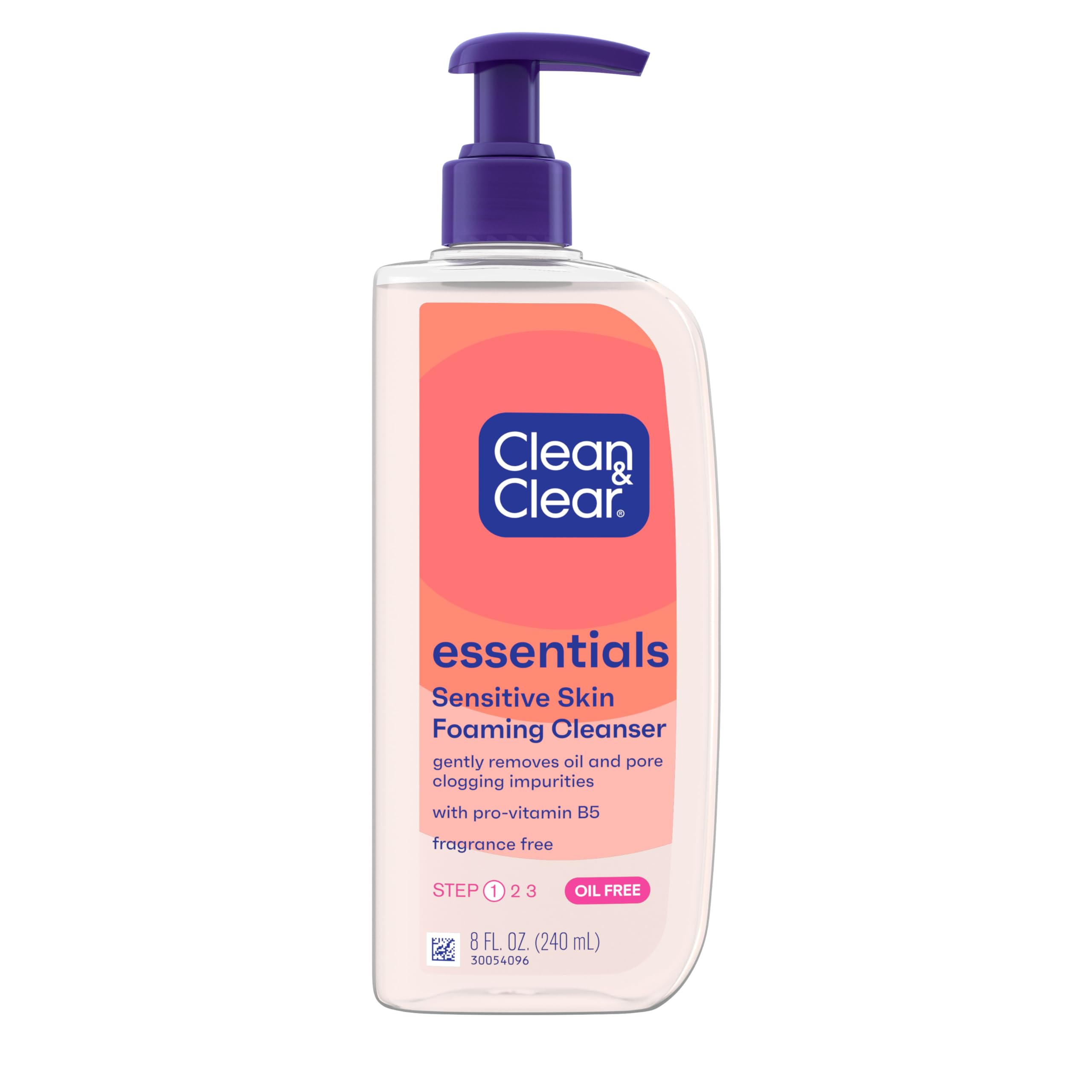 Clean & Clear Essentials Oil-Free Foaming Facial Cleanser with Pro-Vitamin B5 – 8 fl oz