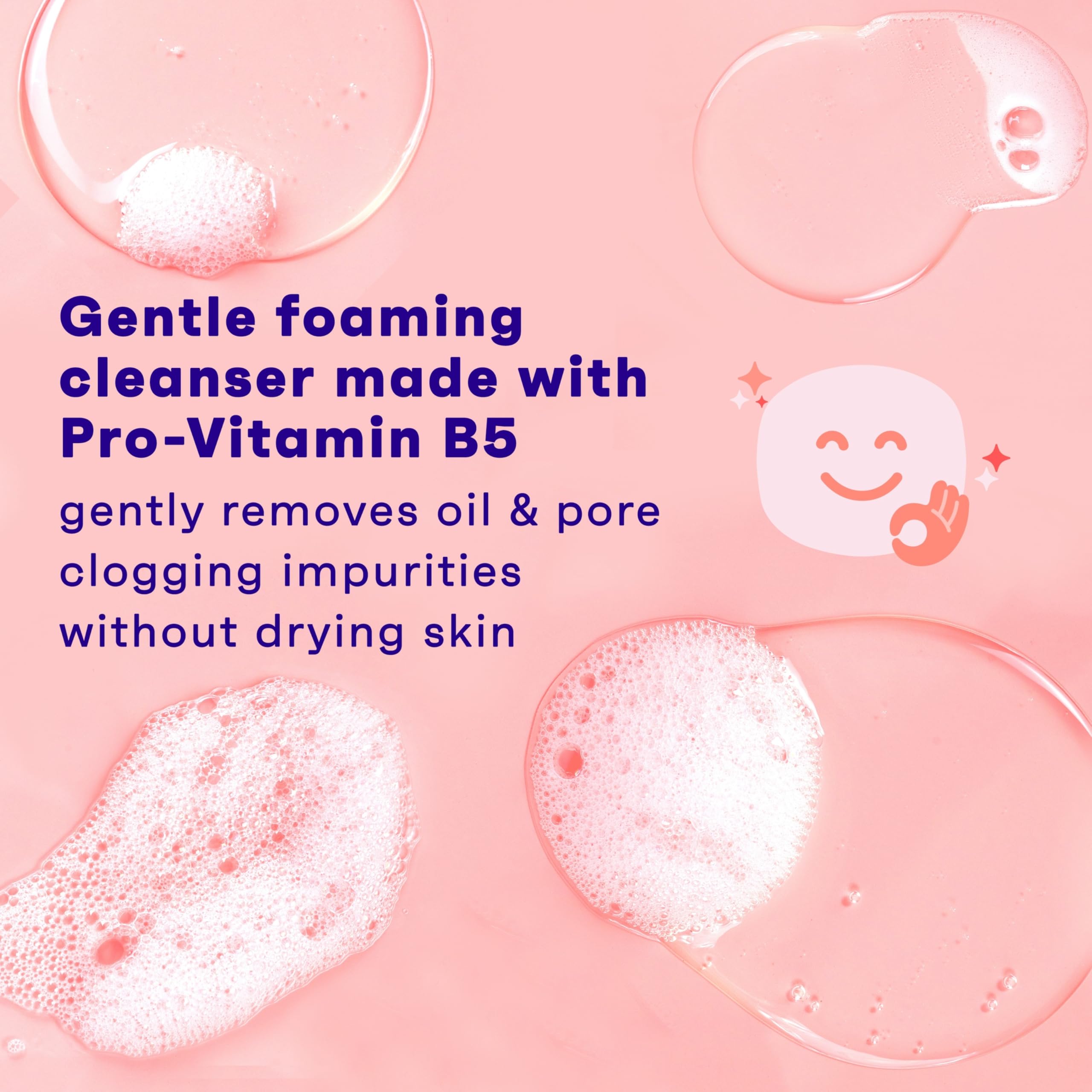 Clean & Clear Essentials Oil-Free Foaming Facial Cleanser with Pro-Vitamin B5 – 8 fl oz