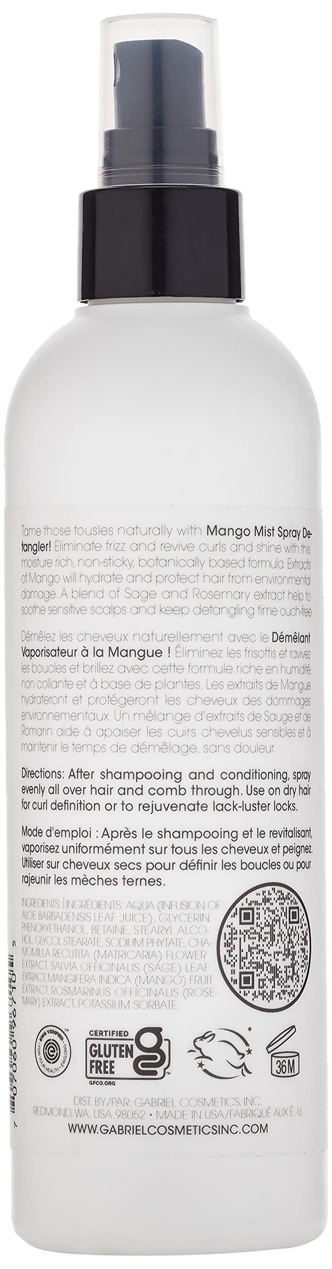 Clean Kids Naturally Mango Mist Spray Detangler – EWG Verified, 8 oz