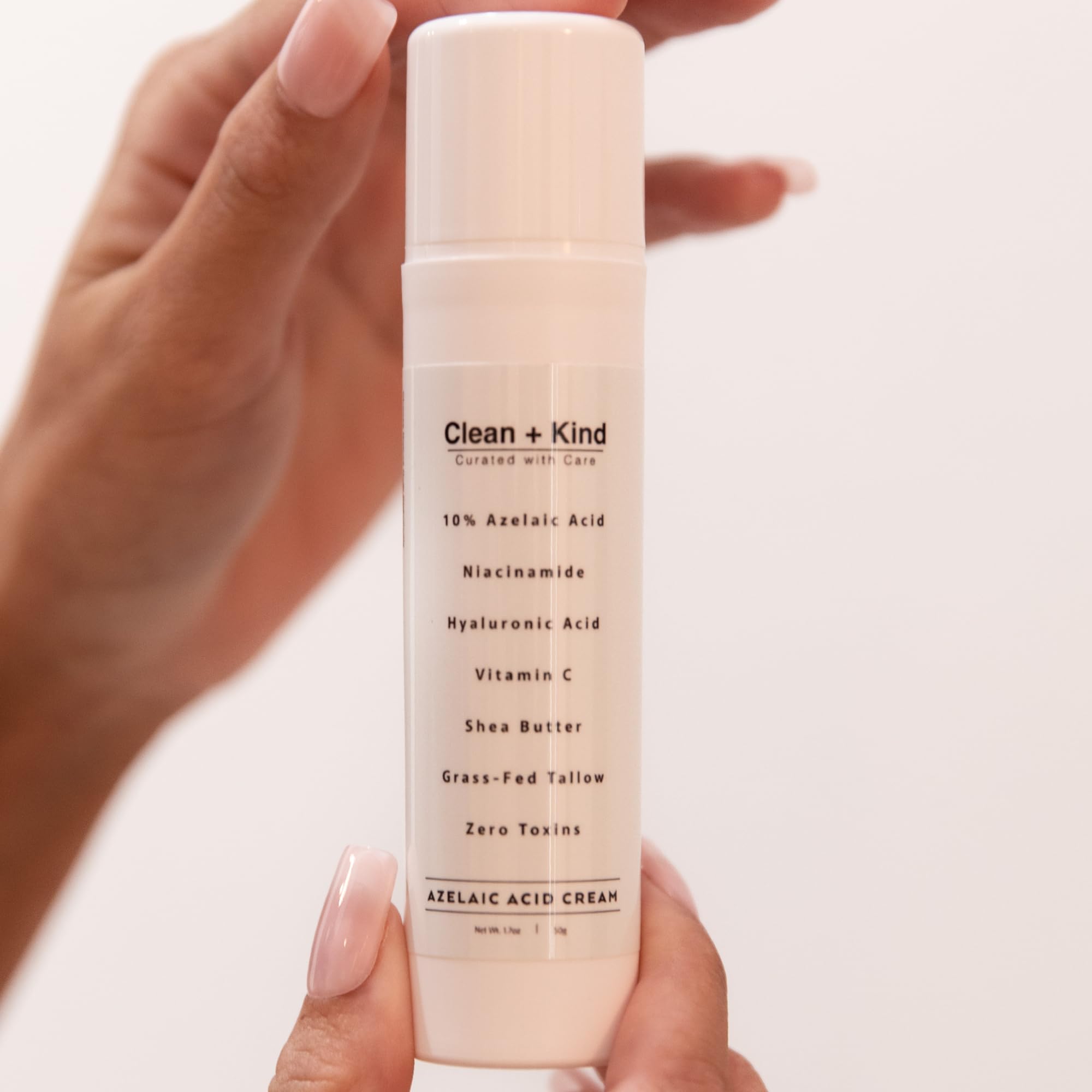 Clean + Kind Azelaic Acid 10% Cream – Niacinamide, Vitamin C & Hyaluronic Acid