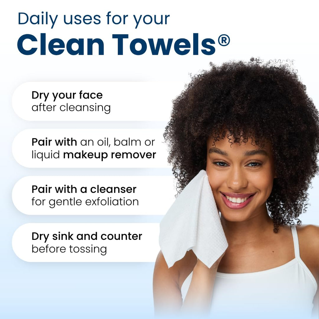 Clean Skin Club Clean Towels XL – 6 Pack, 300 Single-Use Facial Towels (Dermatologist-Tested & Vegan)