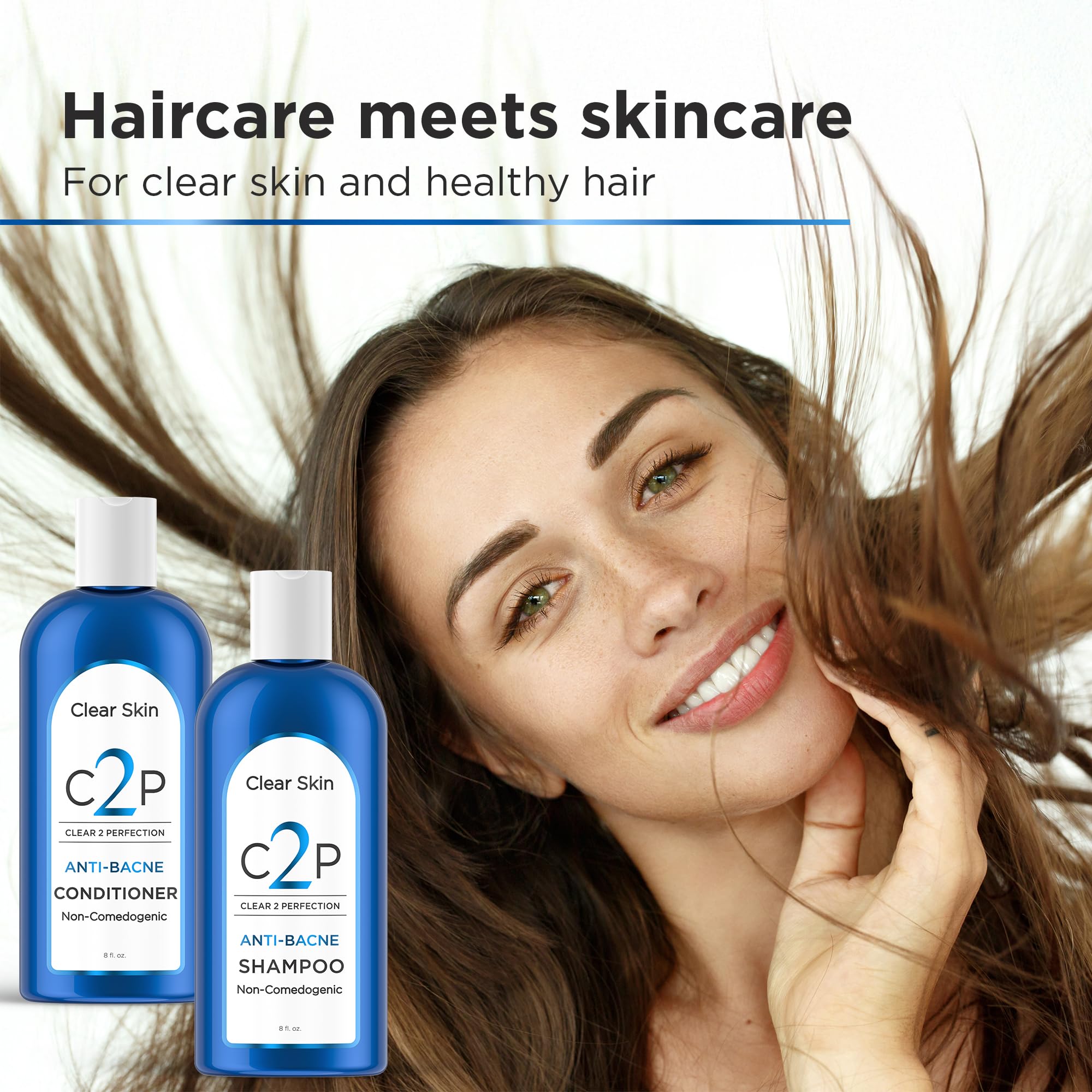 Clear 2 Perfection Non-Comedogenic & Sulfate-Free Shampoo & Conditioner Set for Acne-Prone Skin