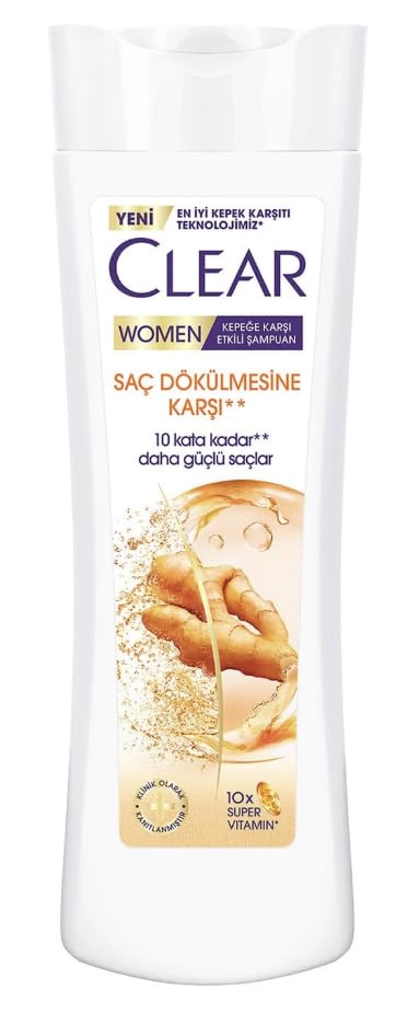Clear Women Anti-Hair Fall Shampoo with Ginger Extract – Dandruff Protection, 350 ml