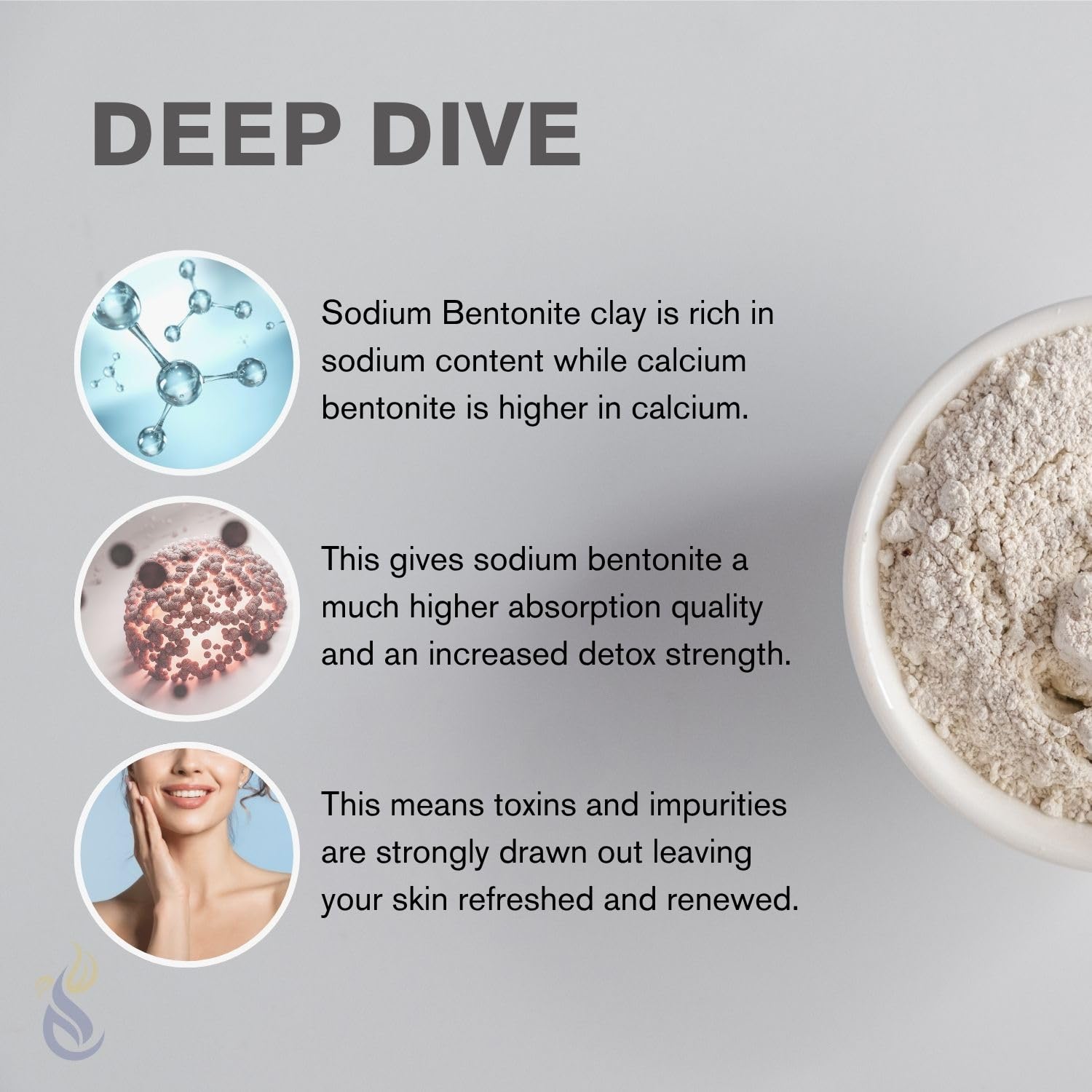 ClearLee Bentonite Clay Powder – 100% Pure Cosmetic Grade Indian Clay for Skin Detox & DIY Masks